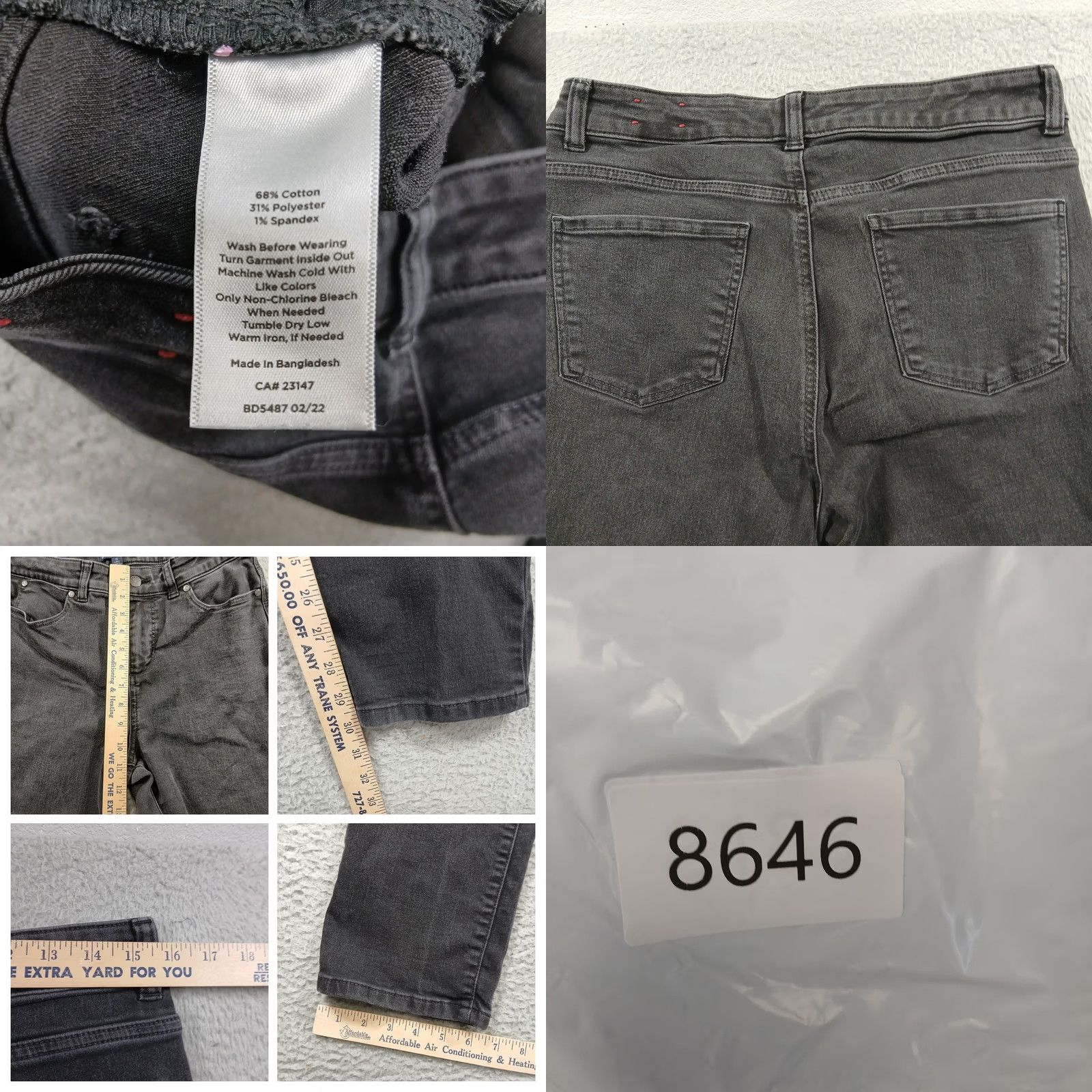 Talbots Talbots Simply Flattering Collection Curvy Straight Leg Jeans Women's 10 Black Size 32" / US 10 / IT 46 - 8 Thumbnail