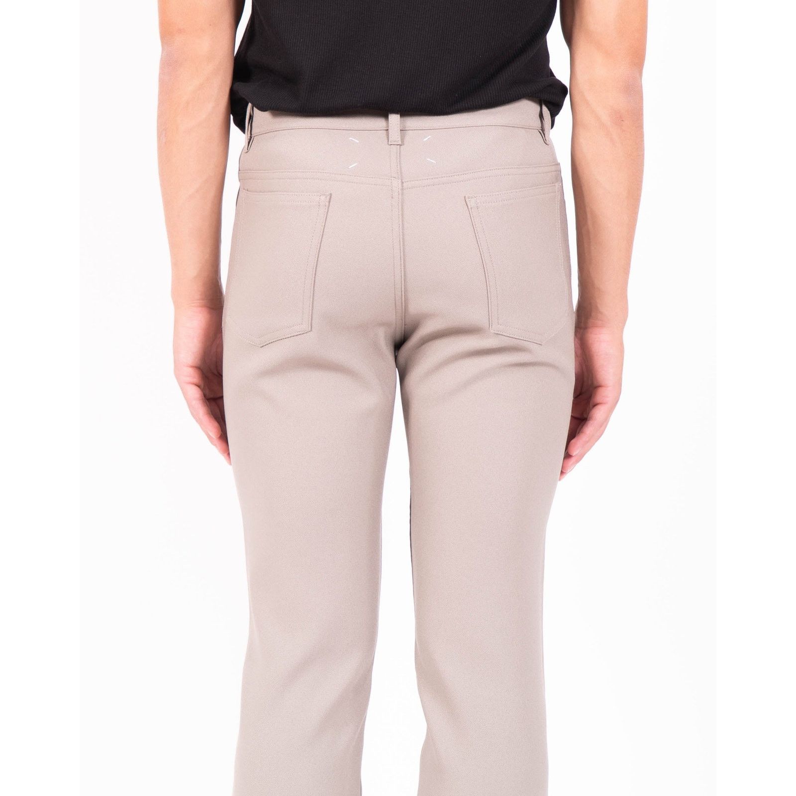 Maison Margiela FW18 Flared Trousers in Beige Viscose Size US 29 - 4 Thumbnail