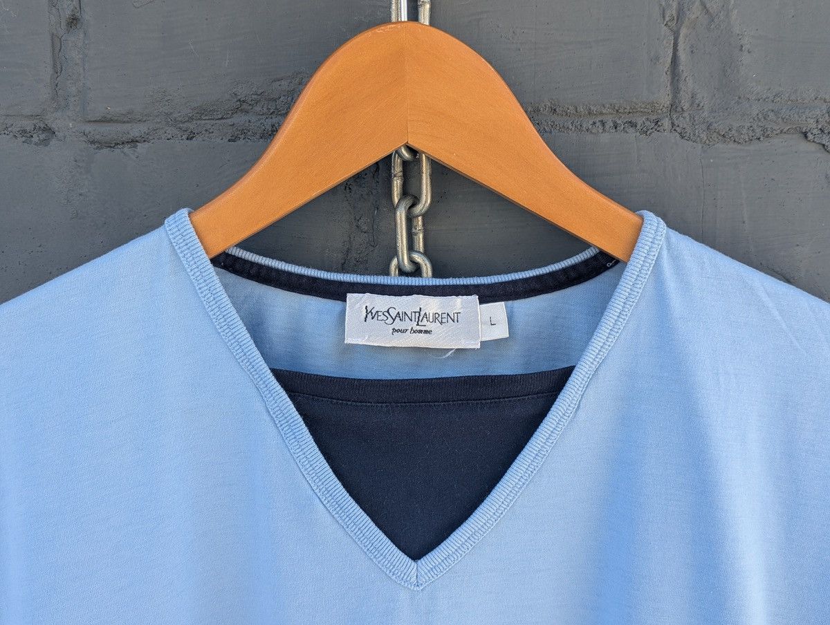 Yves Saint Laurent YSL Archive Monogram Vintage T Shirt Small Logo Tee Size US L / EU 52-54 / 3 - 4 Thumbnail