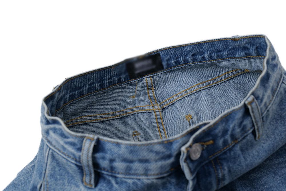 Japanese Brand × Jean Men's high street washed distressed wide-leg scimitar jeans Size US 32 / EU 48 - 3 Thumbnail