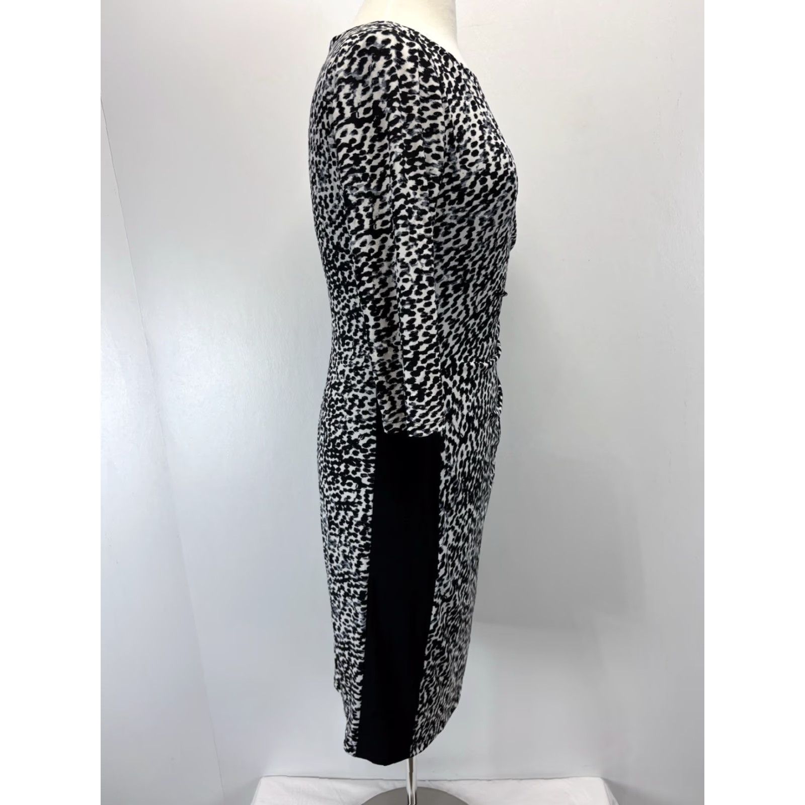 Ralph Lauren Lauren Ralph Lauren Dress Women’s Sz 8 Black White Animal Print Slinky Stretch Size M / US 6-8 / IT 42-44 - 4 Thumbnail
