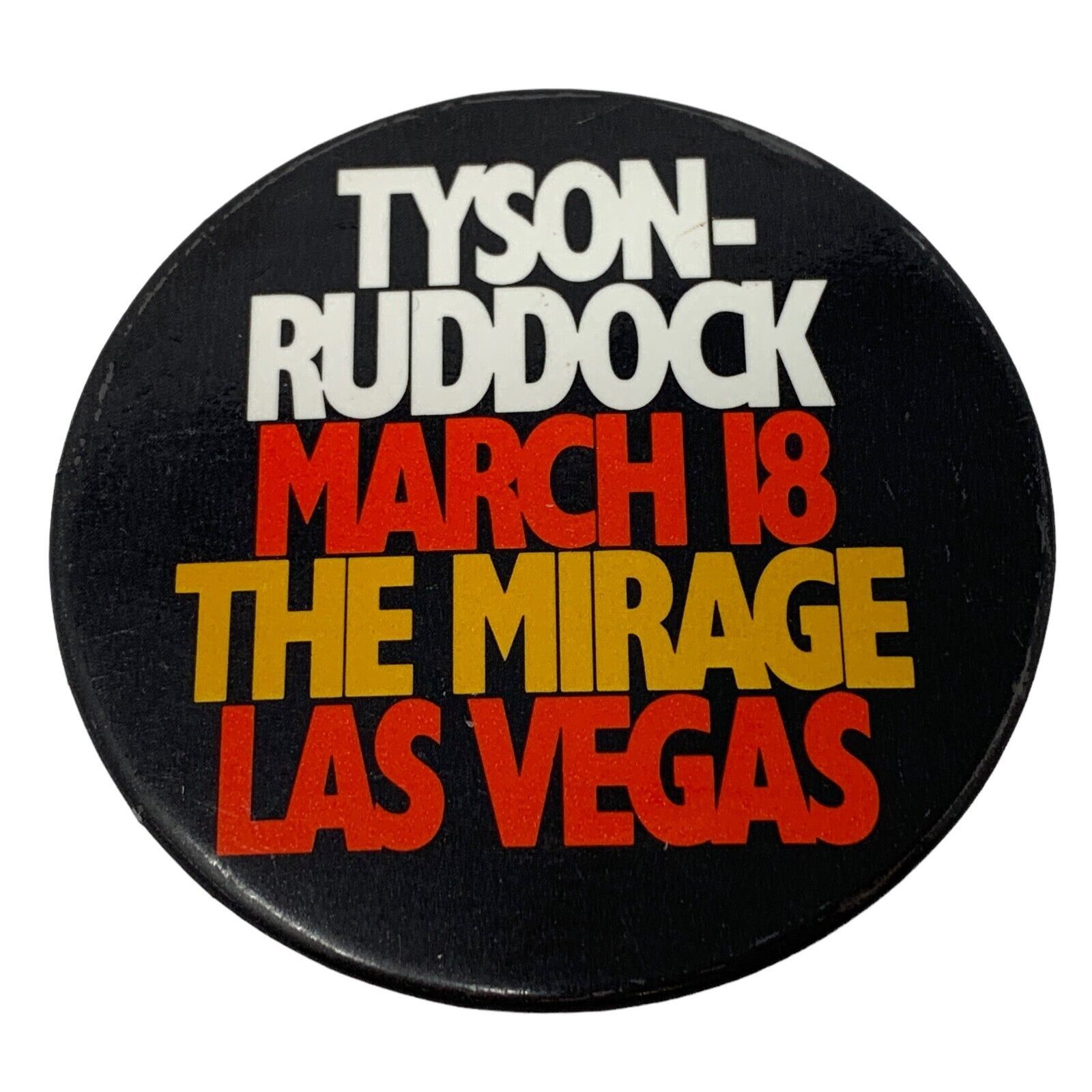 Vintage Mike Tyson Donovan Ruddock Pinback Button Boxing