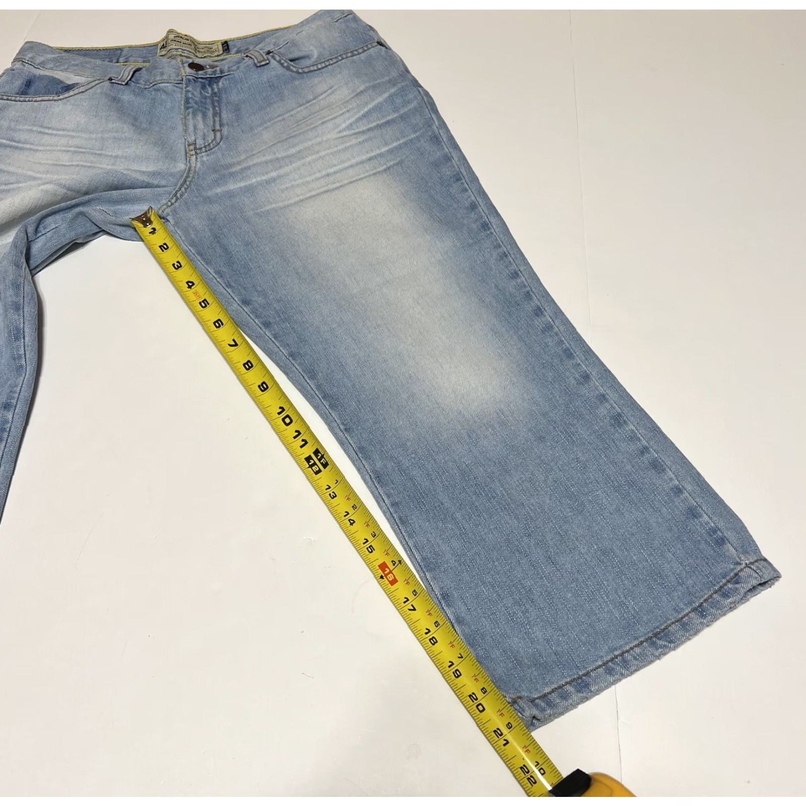 American Eagle Outfitters VINTAGE American Eagle Denim Cropped Capris Jeans Women 8 31x21 Blue Cotton Blend Mid Rise 90s Pockets Logo Modern Casual Style Womens Size 30" / US 8 / IT 44 - 7 Thumbnail