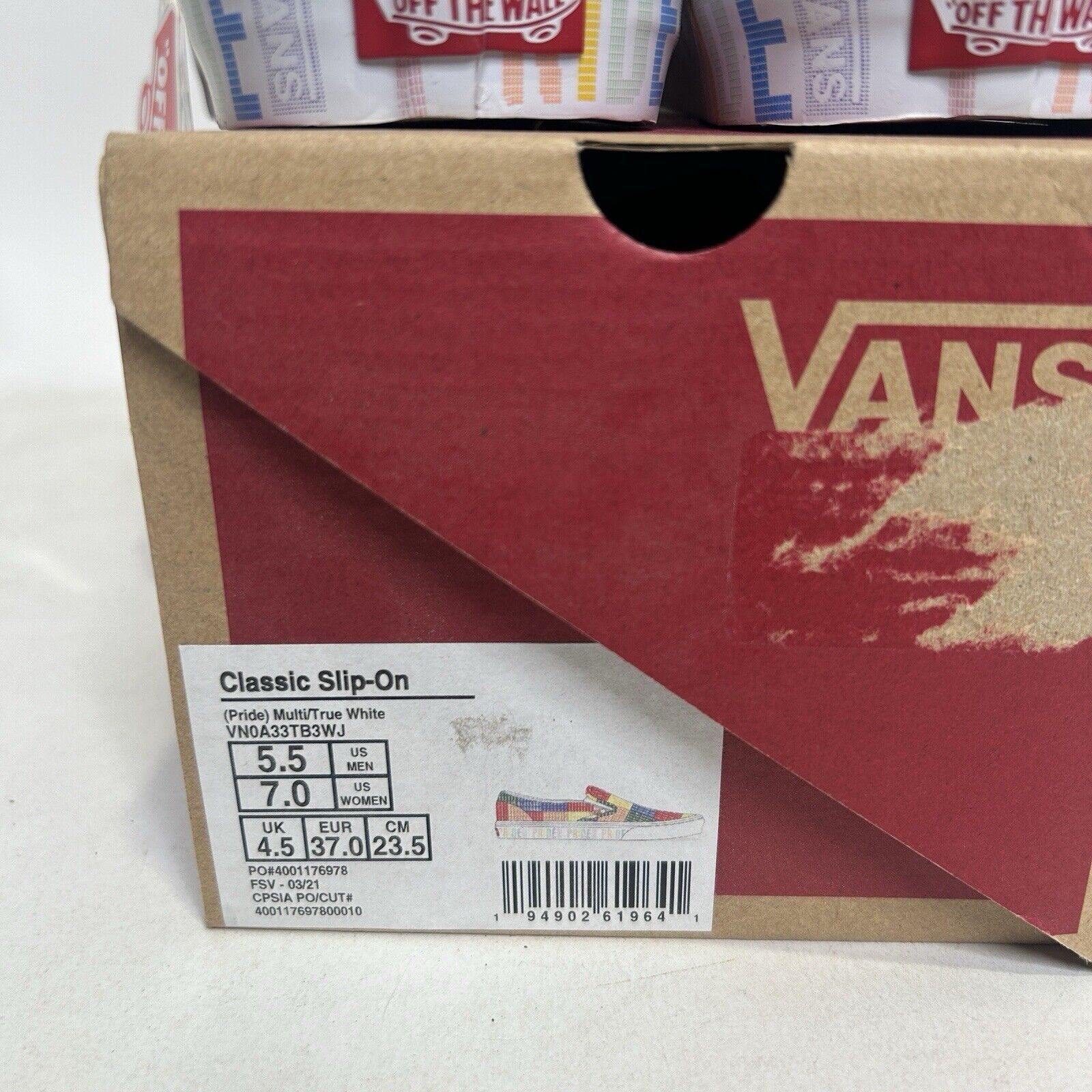 Vans Vans Classic Slip-On “Pride/Multi True White” 2024 Size US 7 / IT 37 - 5 Thumbnail