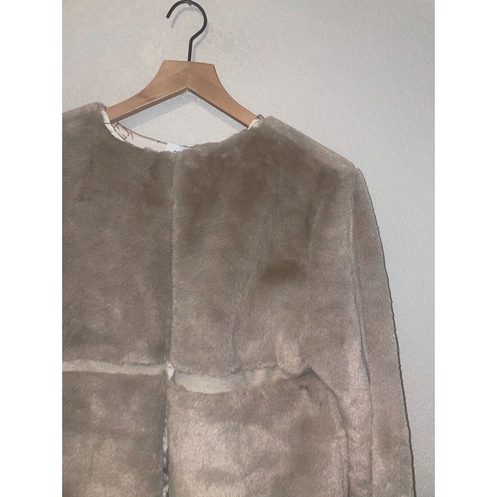 Other Womens Olympiah Coat Selle Two-Tone Fur Jacket Beige Small Size S / US 4 / IT 40 - 3 Thumbnail