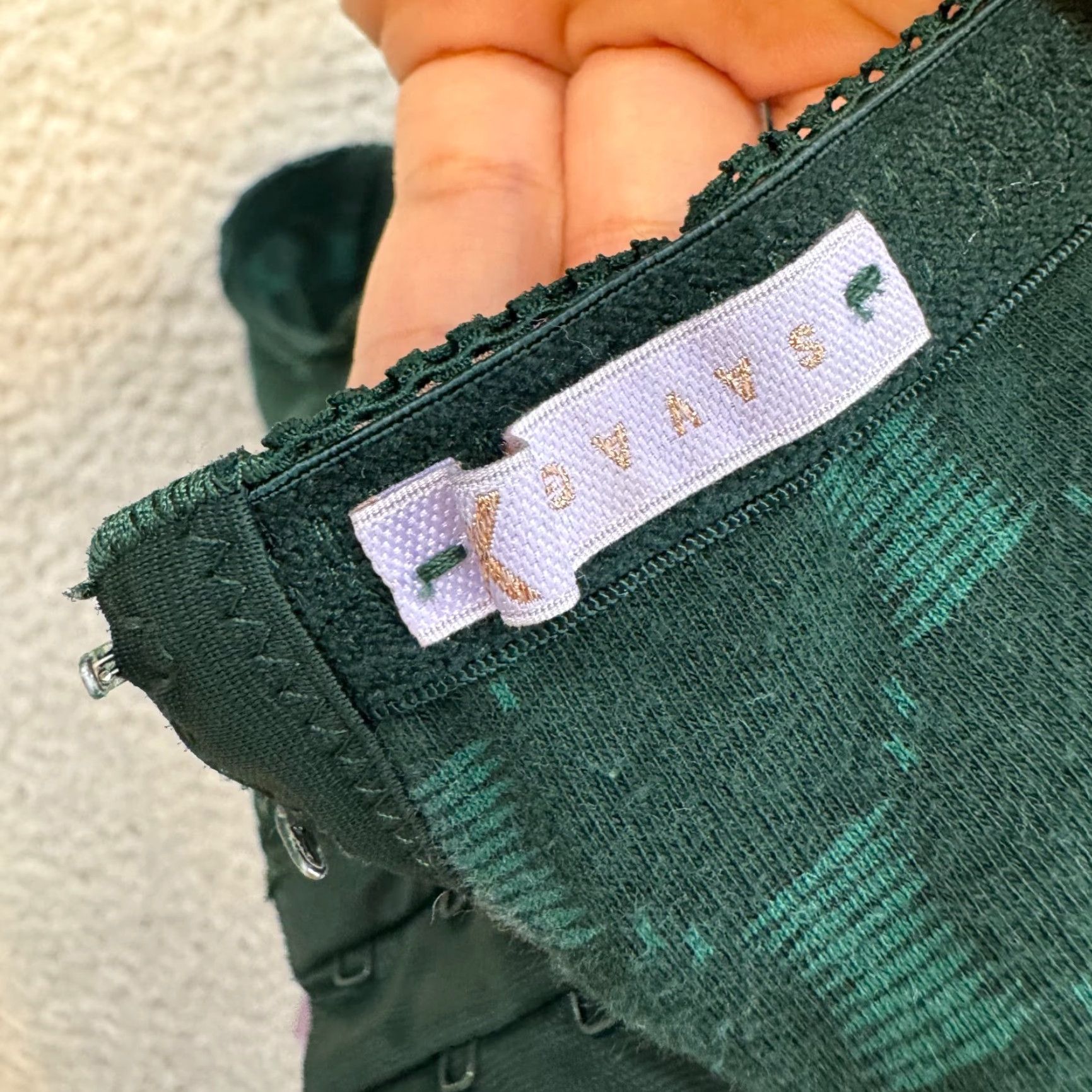 Vintage Savage X Fenty Balconette Bra 44DD Plus Size Emerald Green Unlined Underwire Green Women's Bra DD Balconette Size ONE SIZE - 6 Thumbnail