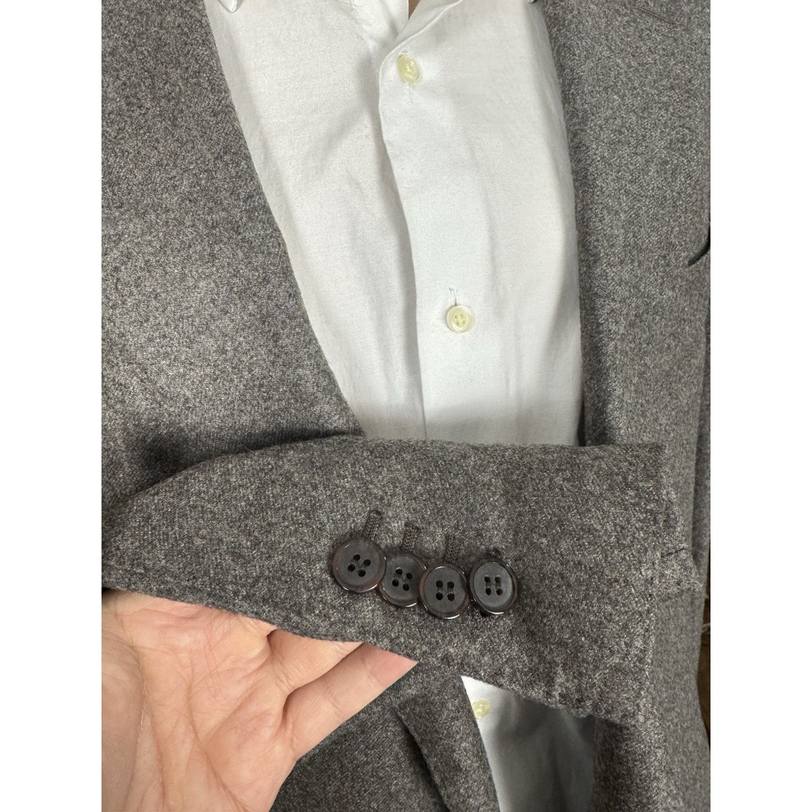 Suitsupply Suitsupply Brown VBC Flannel Sport Jacket Lazio Slim 44 US Size 44R - 7 Thumbnail