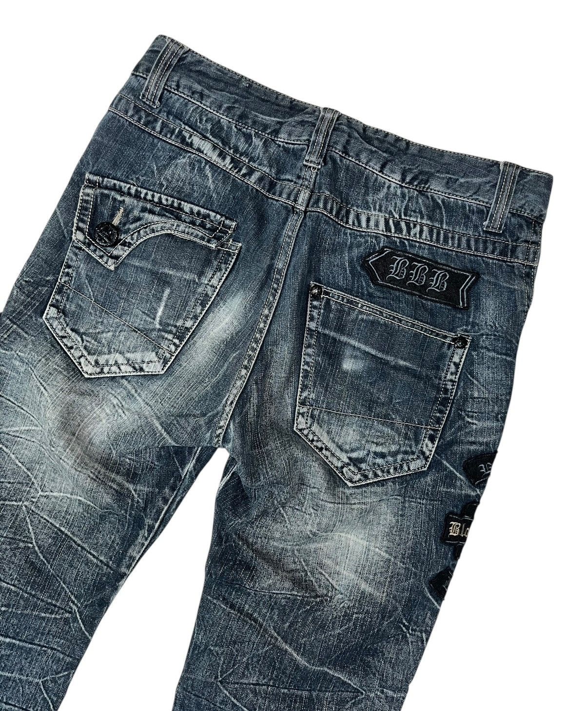 Japanese Brand Japan Brand Blow By Blue Stone Wash Patches Denim Jeans Size US 33 - 11 Thumbnail