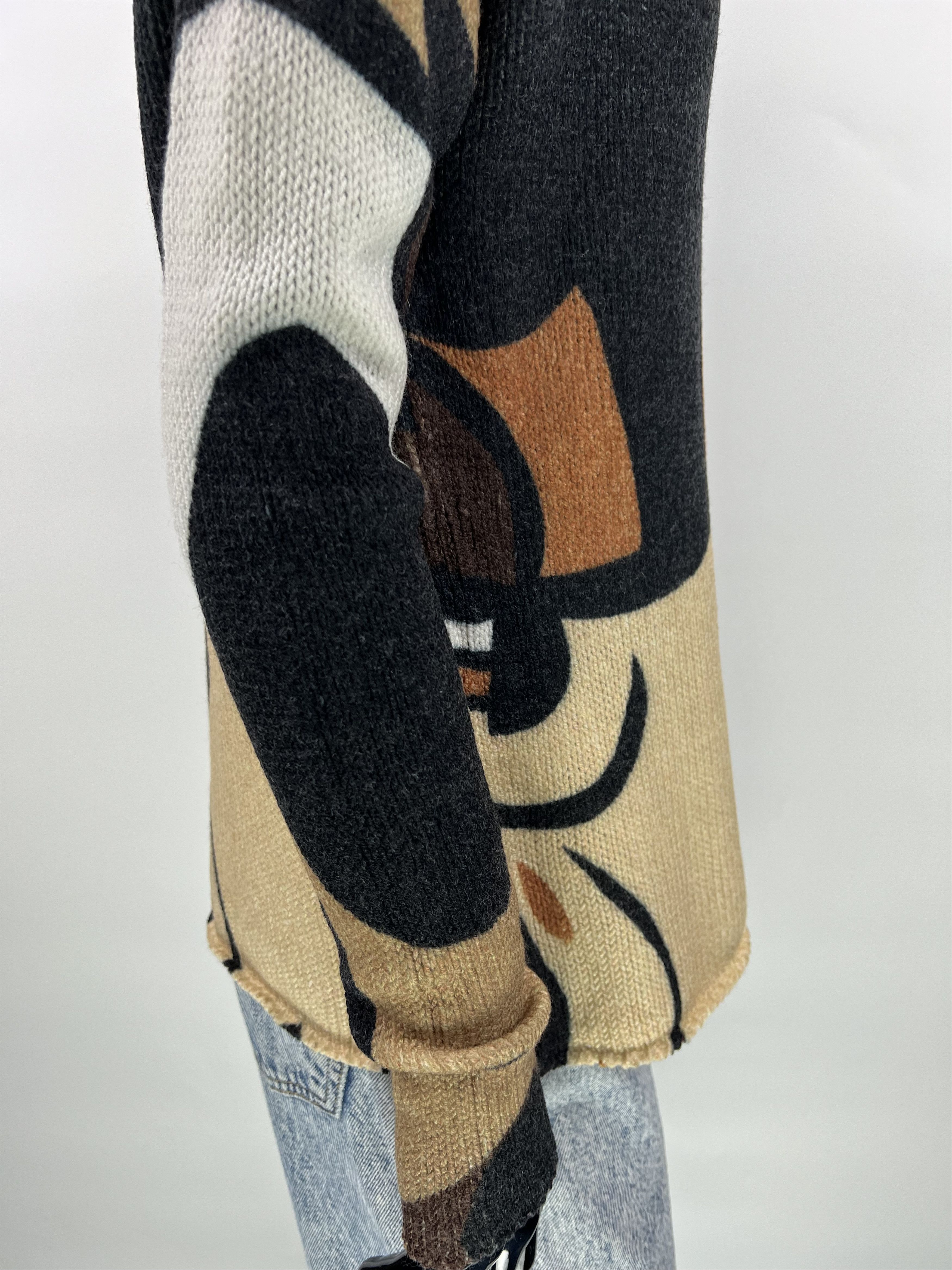 Designer Princess Goes Hollywood Multi Full Print Wool Sweater Size S Size S / US 4 / IT 40 - 10 Thumbnail
