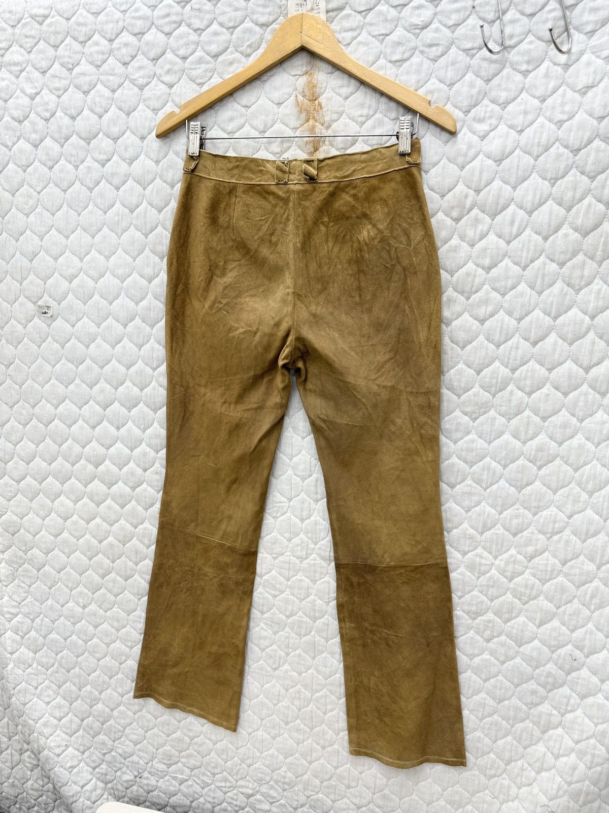 Miu Miu 🔥🔥🔥ARCHIVE MIU MIU SUEDE LEATHER PANTS Size 26" / US 2 / IT 38 - 6 Thumbnail