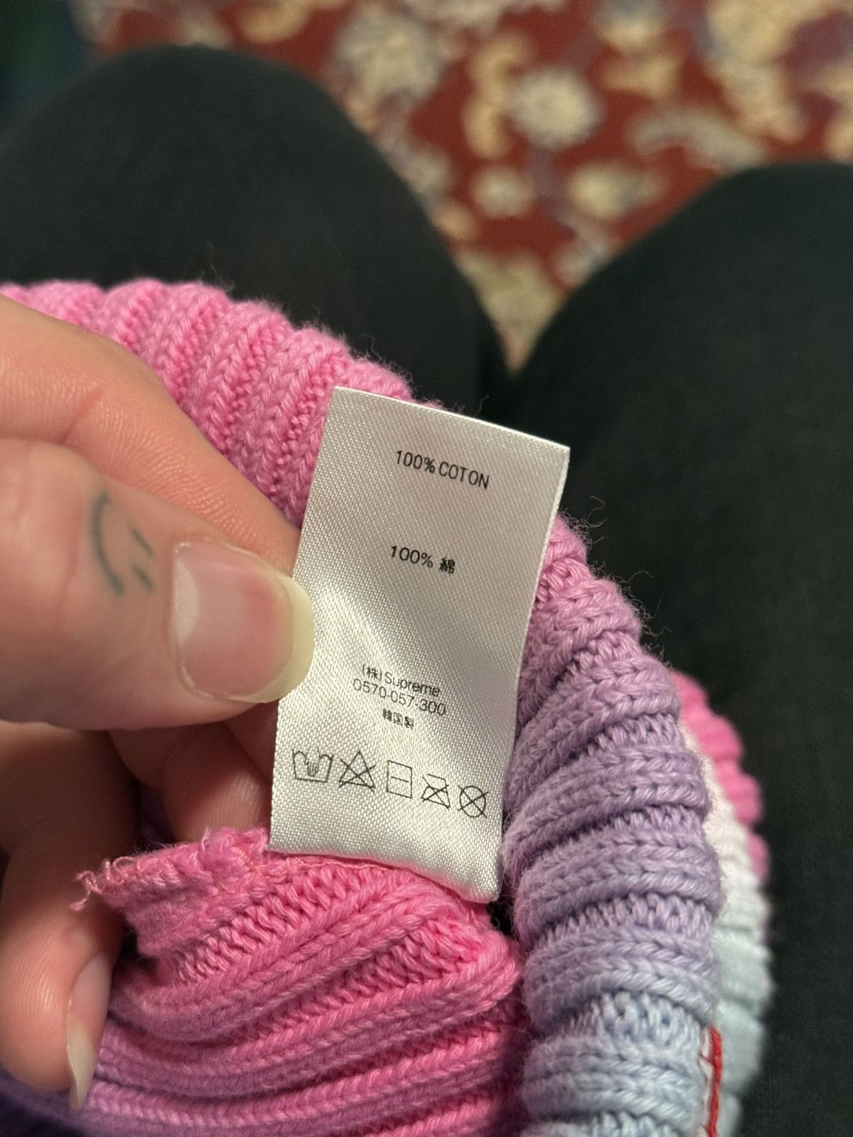 Supreme Supreme Beanie Tye Dye Over Dyed Pink Purple White Blue Size ONE SIZE - 5 Thumbnail