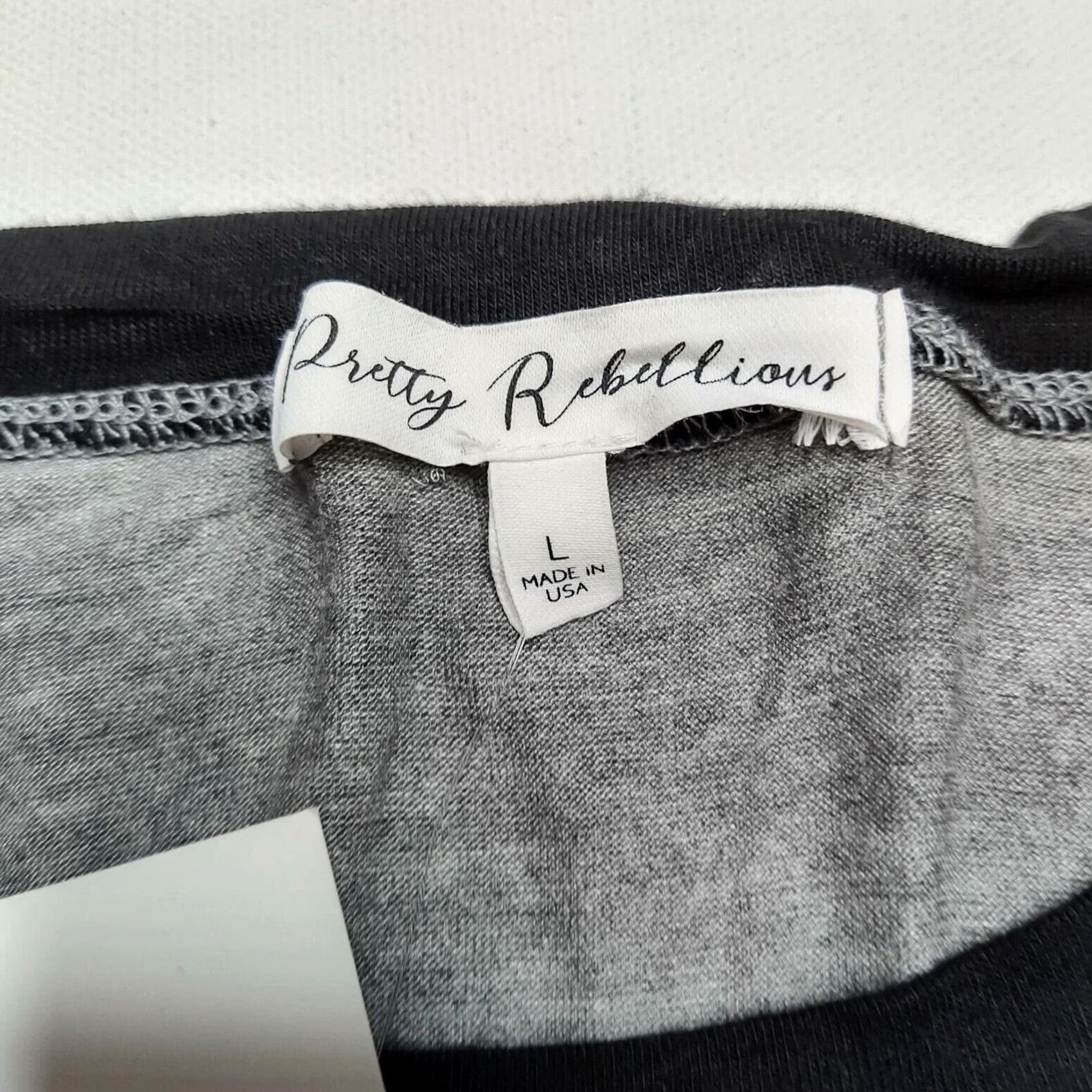Vintage Pretty Rebellious T-Shirt Womens L Back to Nature Long Sleeve Gray Knit Size L / US 10 / IT 46 - 4 Thumbnail
