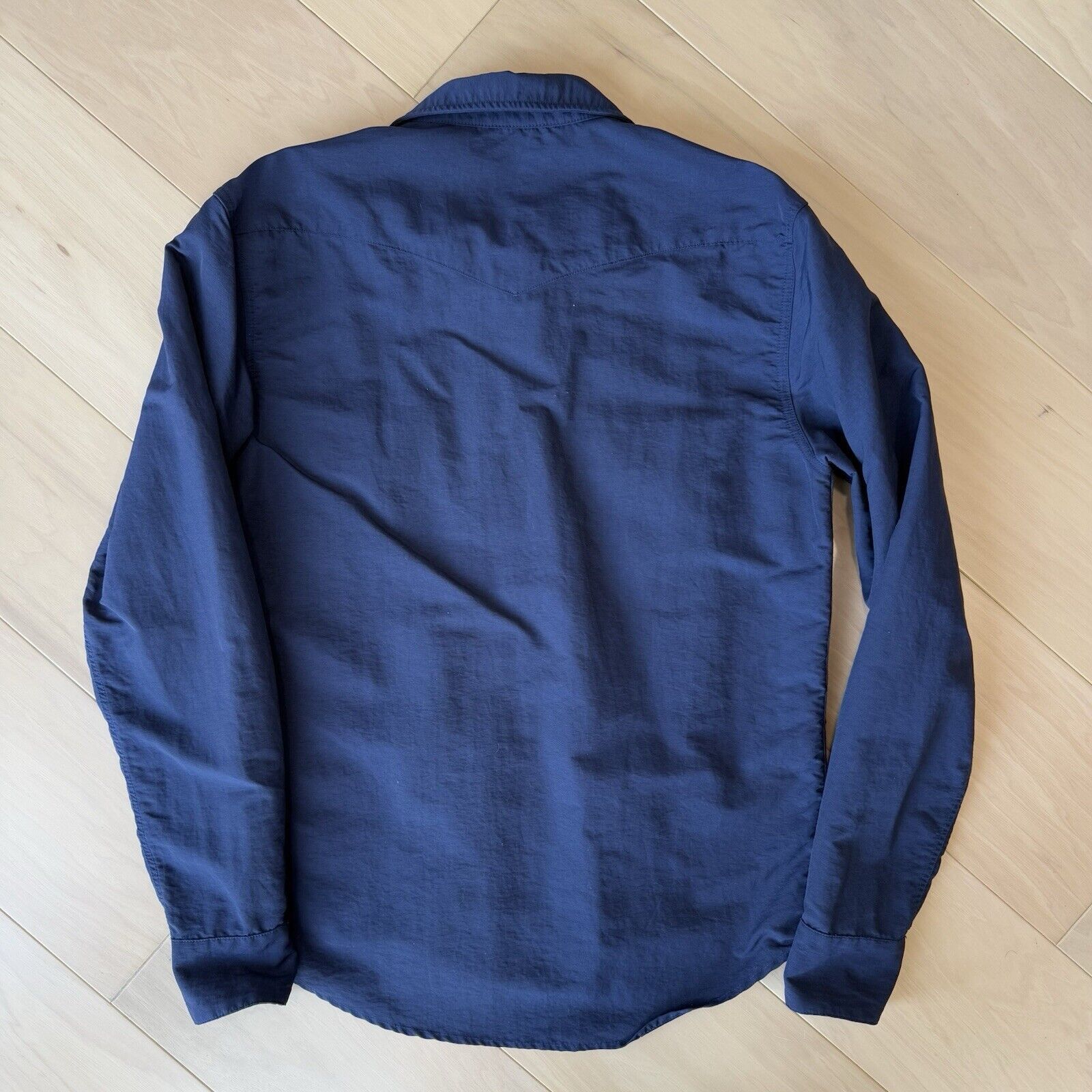 Topo Designs Topo Designs Shirt Medium Blue Nylon Button Up Workwear Size US M / EU 48-50 / 2 - 8 Thumbnail