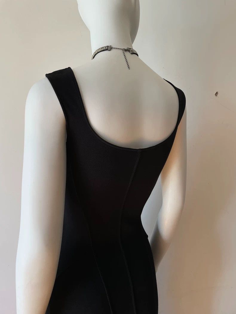 Helmut Lang HELMUT LANG Black lace breathable slim dress Size S / US 4 / IT 40 - 5 Thumbnail