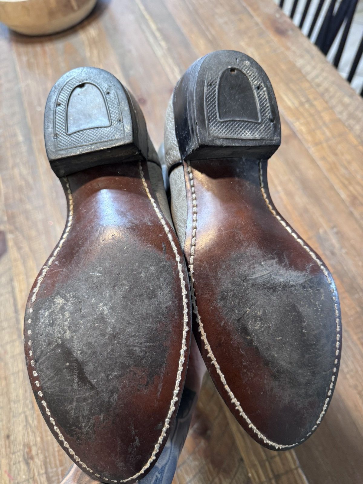 Vintage Men’s Vintage Genuine Leather Western Cowboy Boots Gray Size US 9 / EU 42 - 9 Thumbnail