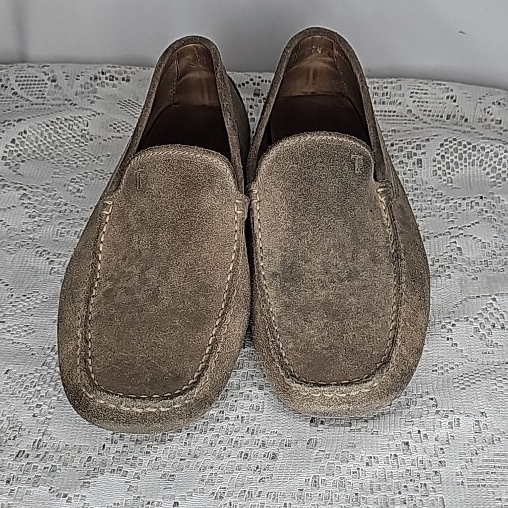 Tod's Tod's tan beige leather suede slip on penny loafer shoes 7.5 Size US 7.5 / EU 40-41 - 4 Thumbnail