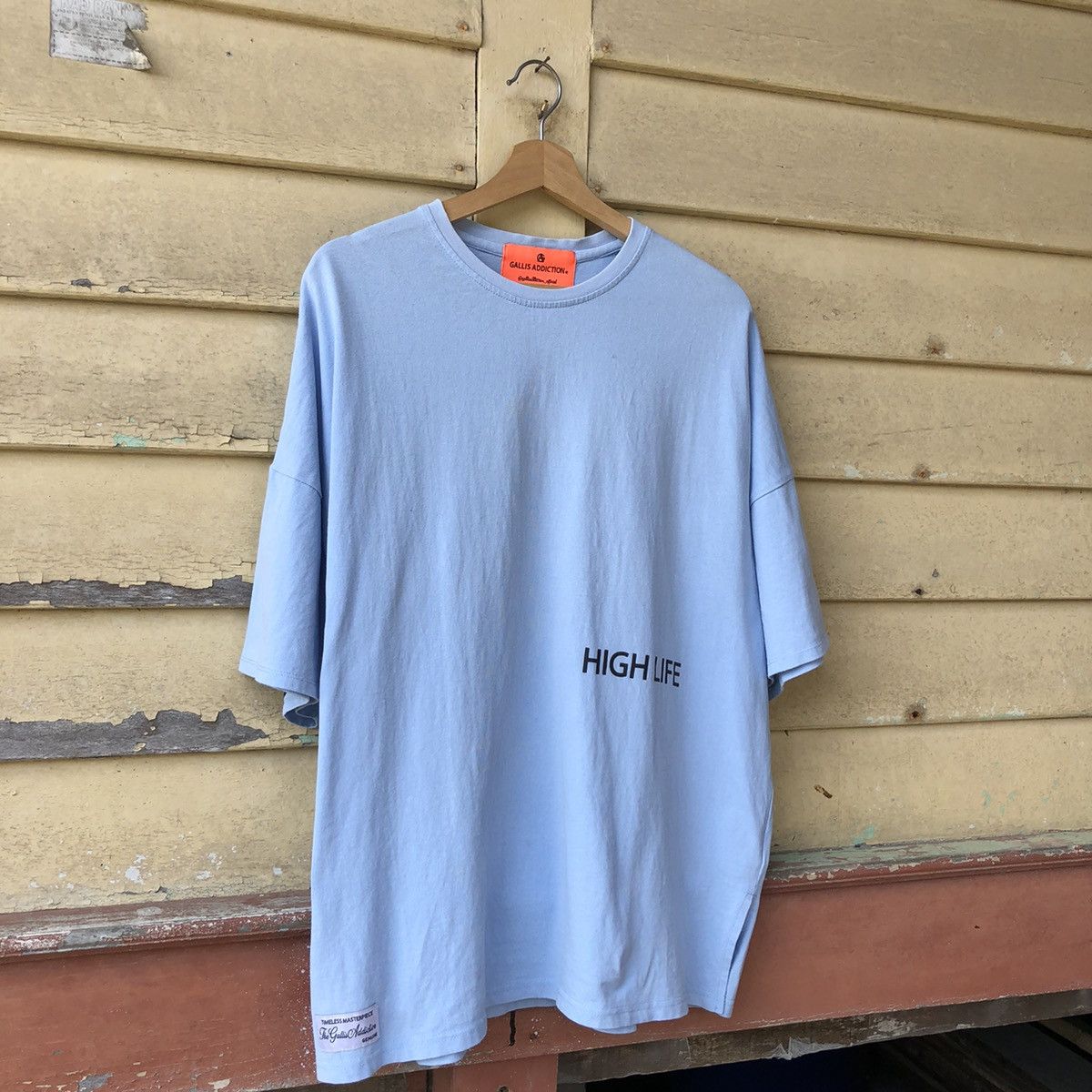 Japanese Brand GALLIS ADDICTION Over Saiz Tshirt Size US XL / EU 56 / 4 - 5 Thumbnail