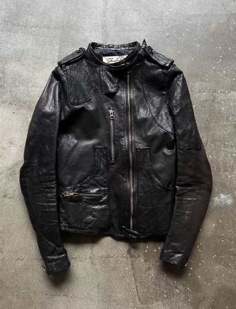 Share Spirit Homme Share spirit gas mask leather jacket | Grailed
