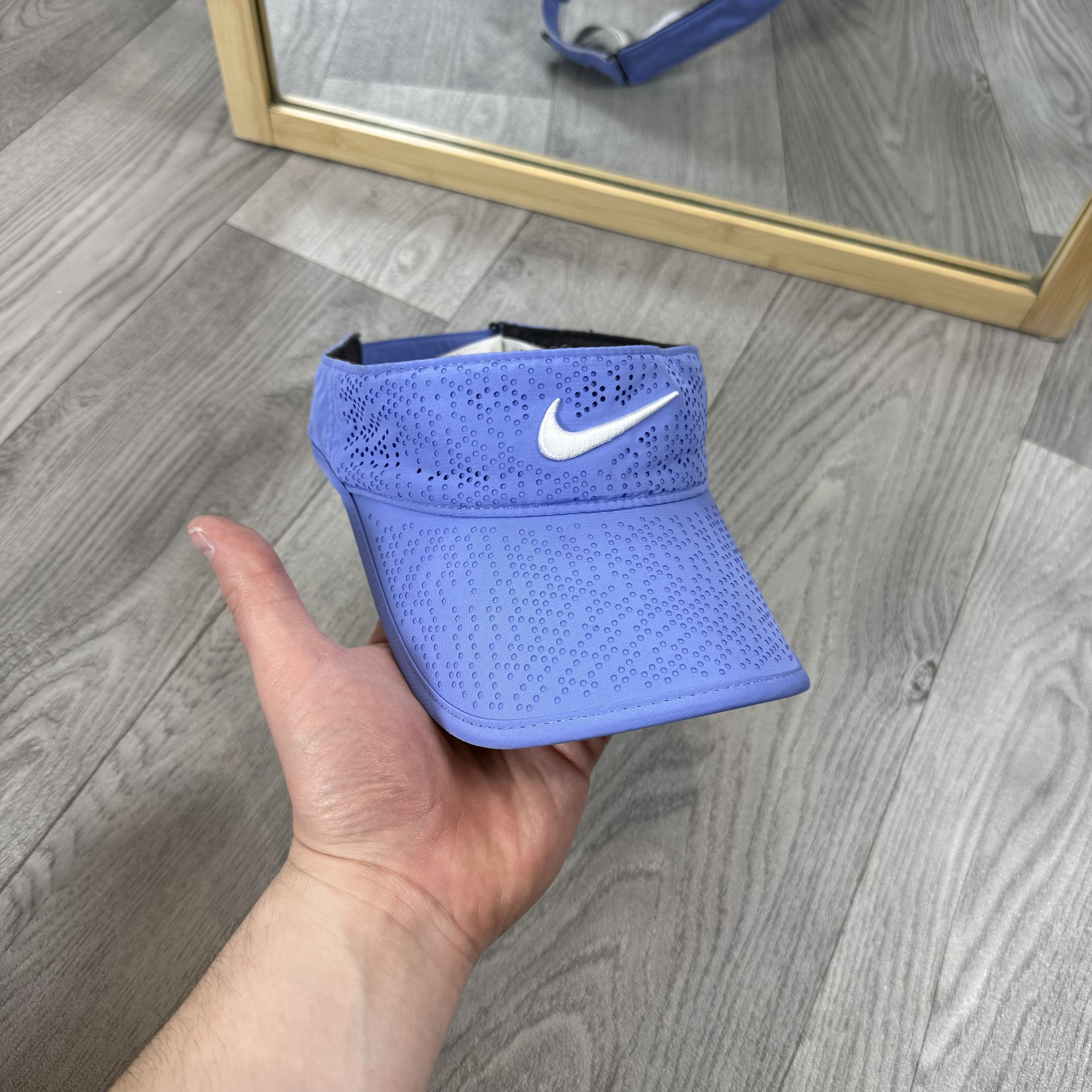 Nike Nike Golf Tennis Visor Blue Swoosh Cap Size ONE SIZE - 3 Thumbnail