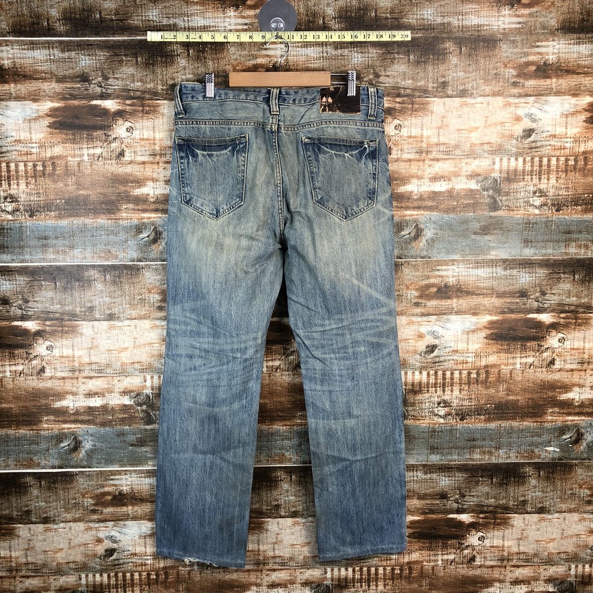 Japanese Brand DLL Navy Blue faded vintage Denim Pants #C206 Size US 32 / EU 48 - 13 Thumbnail