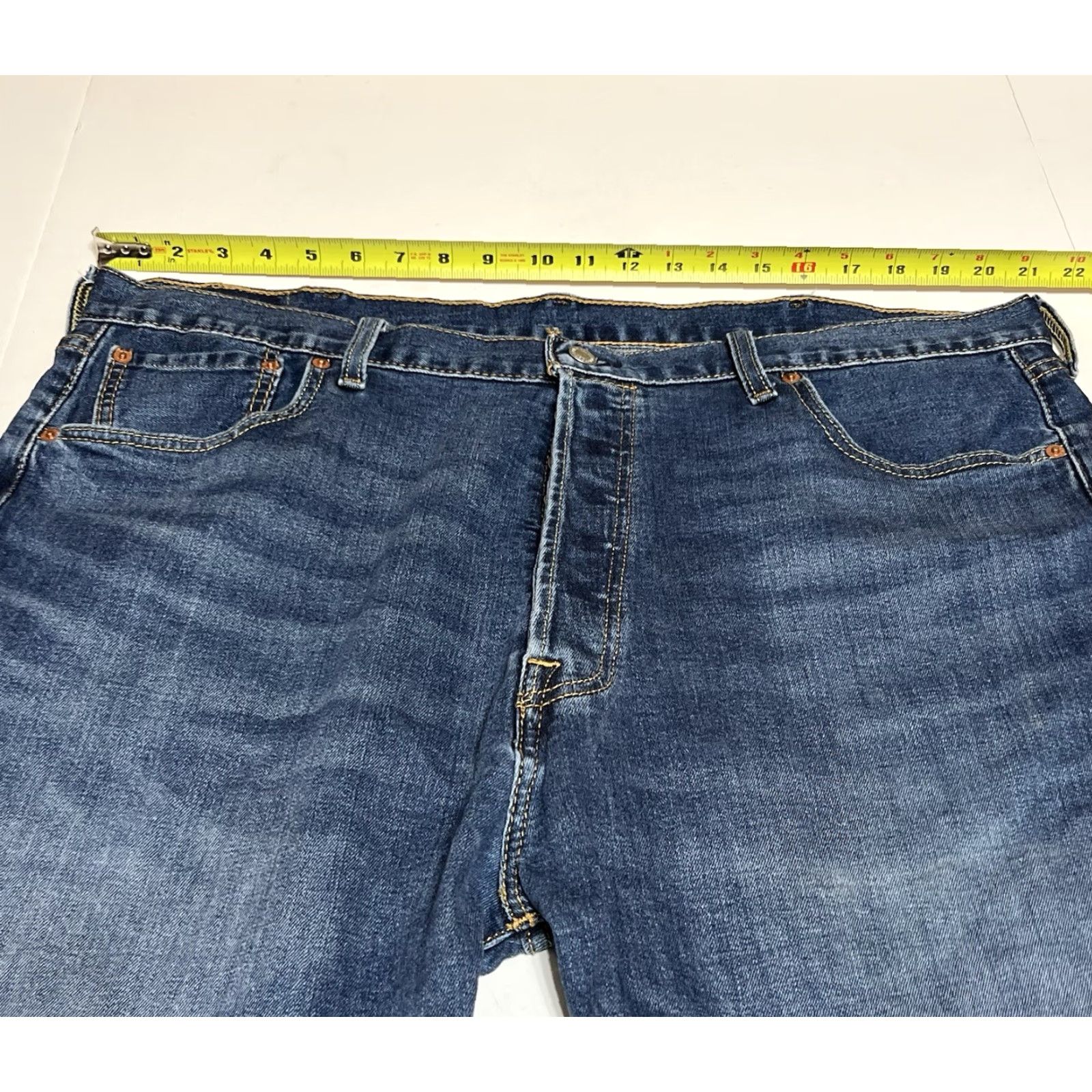 Levi's VINTAGE Levis 501 Jeans Mens Button Fly Denim Straight Original Fit 42x29 42x30 Blue 5-Pocket Regular Mens Classic Levi'S 501 Series Jeans Set Size US 42 / EU 58 - 3 Thumbnail