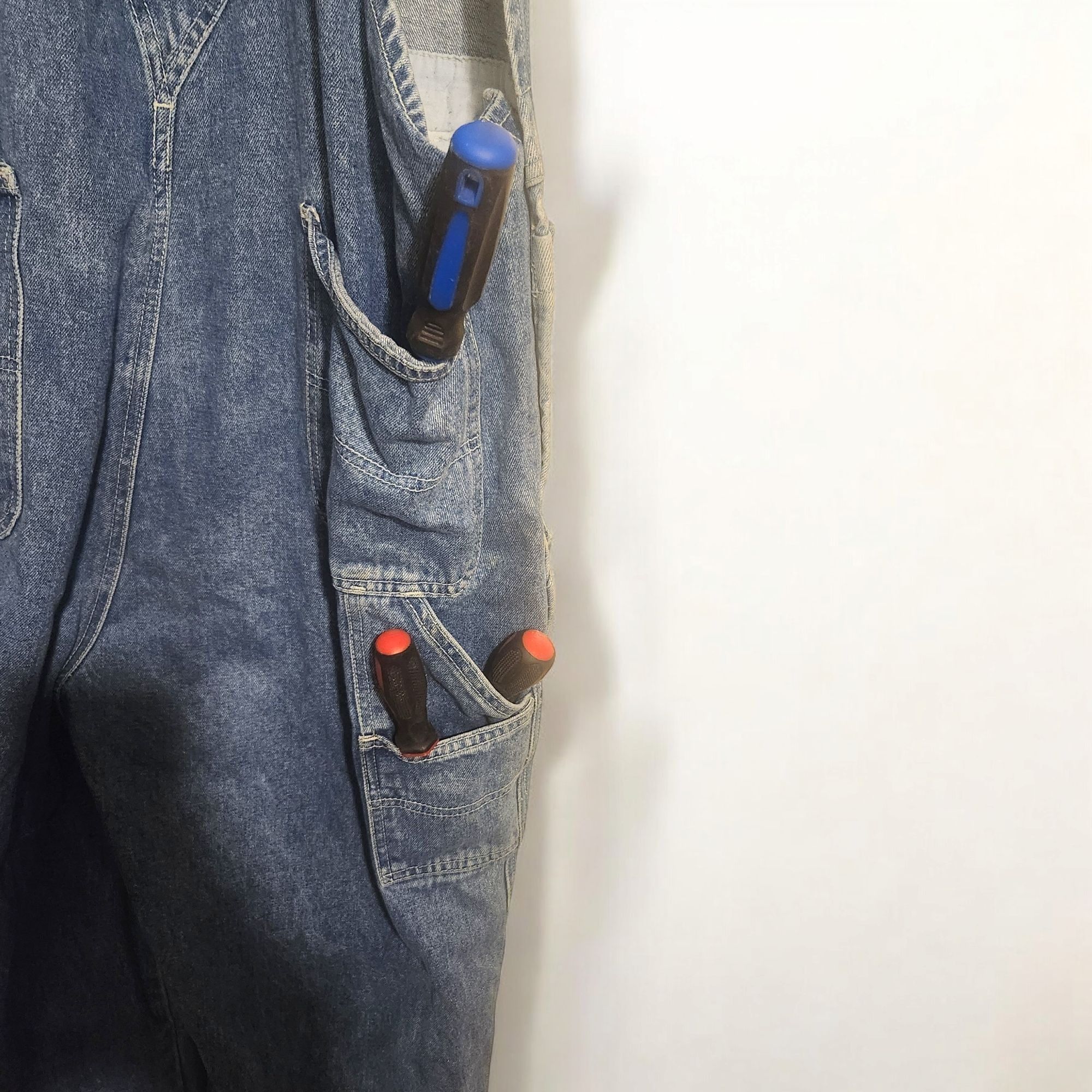 Old Navy Old Navy Vtg Denim Bib Overalls Mens XL Blue Carpenter Dunga Size US 36 / EU 52 - 8 Thumbnail