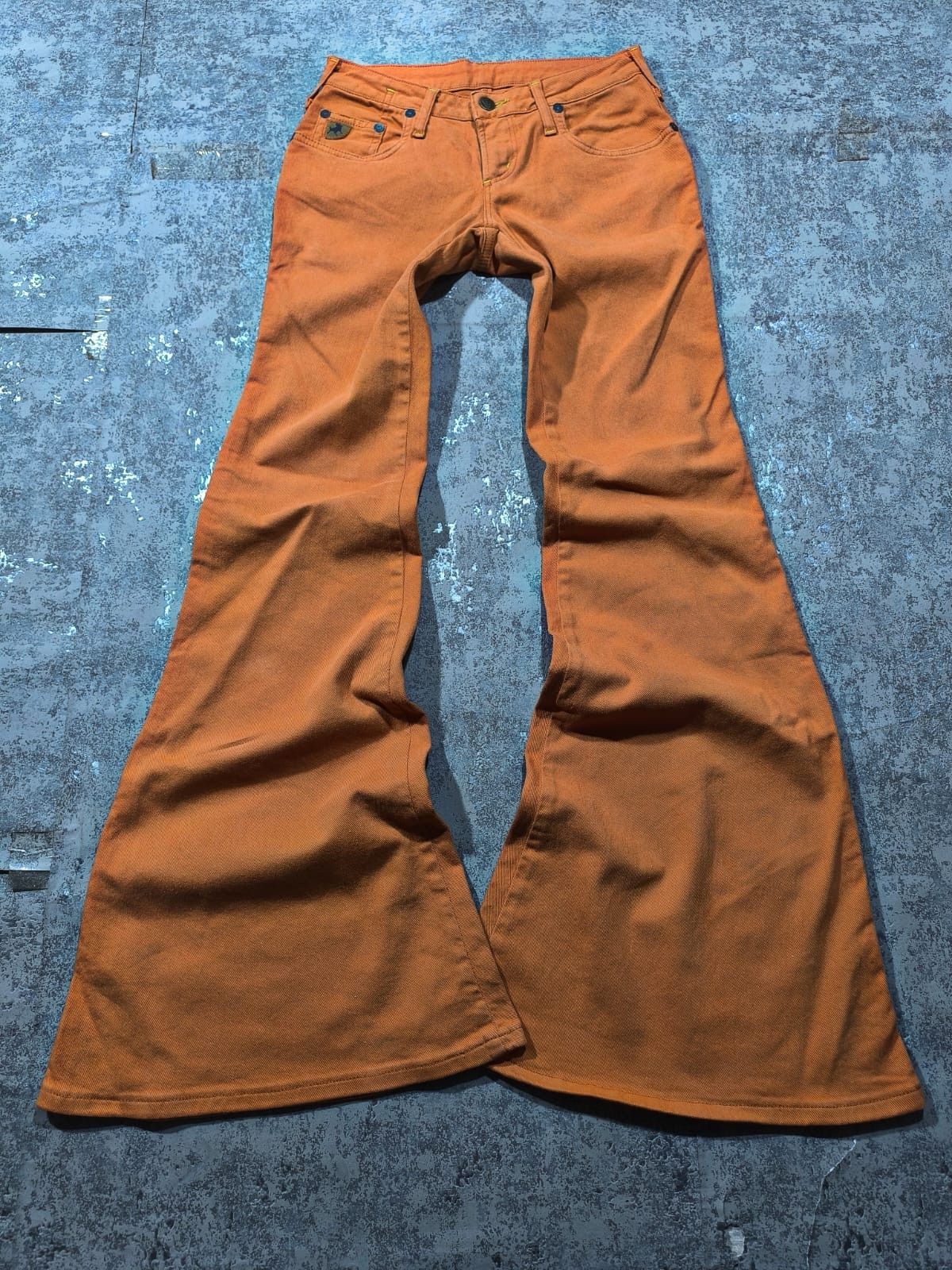 Other Vtg Lois Spain BellBottoms Orange Super Flared Rare 90s Size 27" / US 4 / IT 40 - 1 Thumbnail