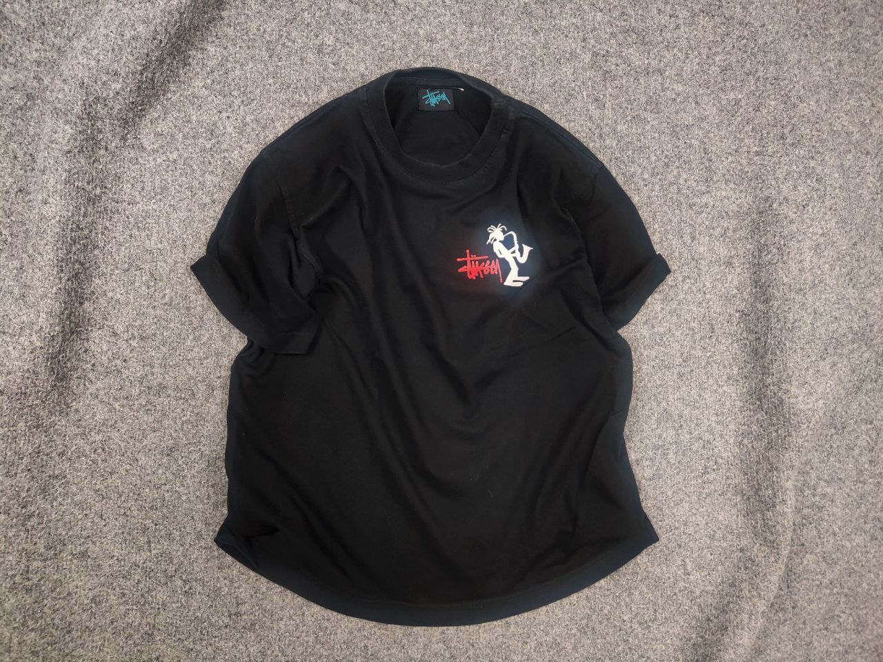 Stussy Rare Vintage 90's Stussy T-shirt Logo Jazz Shadow Man Tee Size US S / EU 44-46 / 1 - 3 Thumbnail