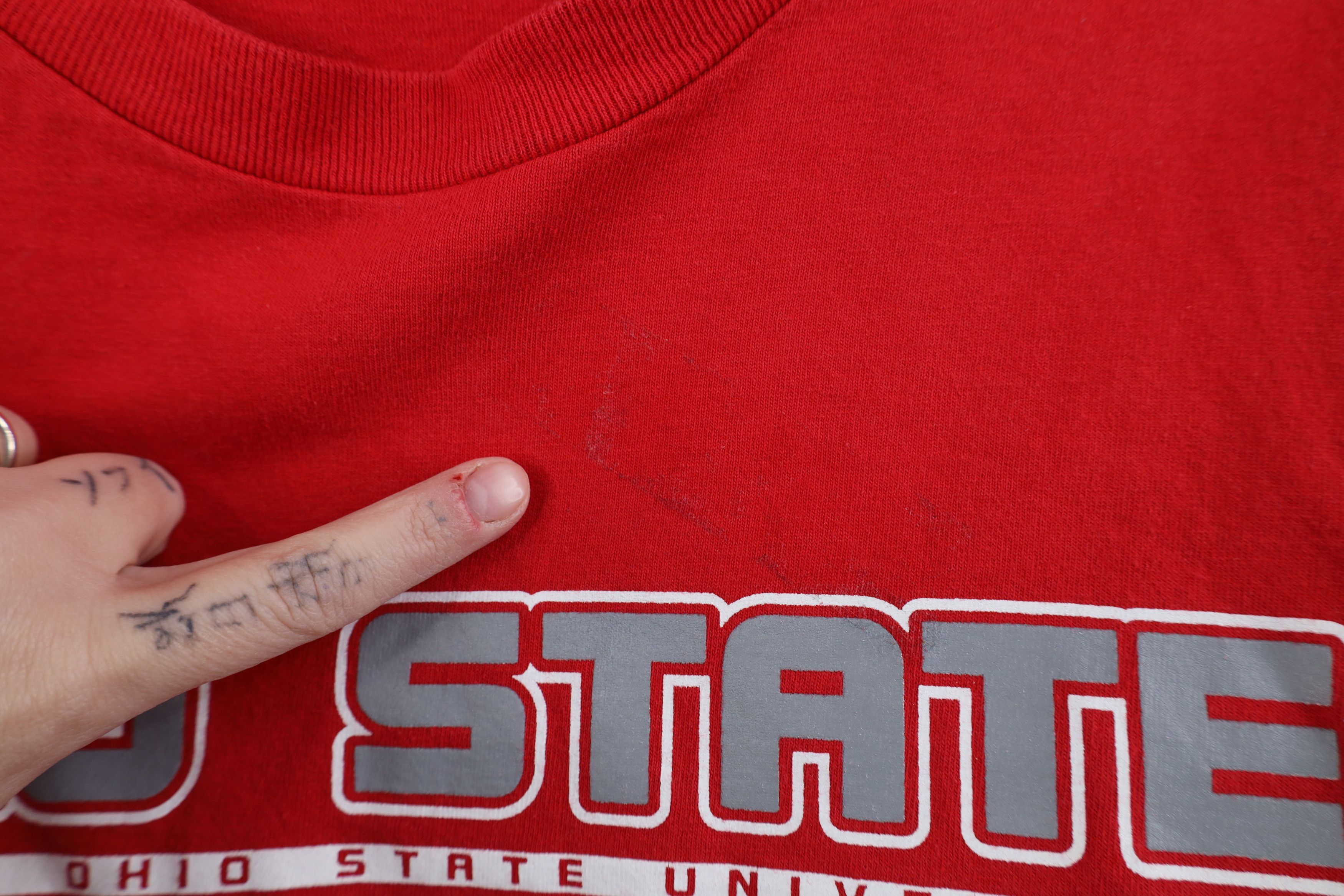 Vintage Vintage Ohio State University Long Sleeve T-Shirt Red Cotton Size US L / EU 52-54 / 3 - 5 Thumbnail