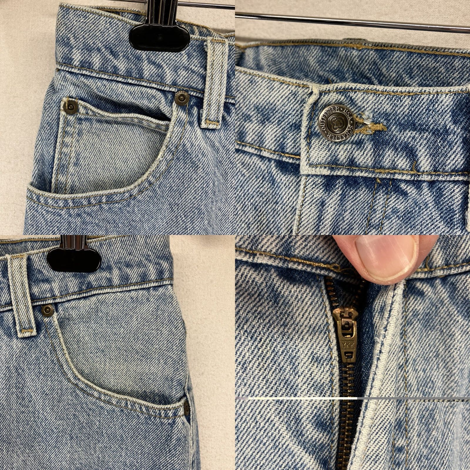 Vintage VINTAGE SCHAEFER Jeans Ranch Hand Dungaree WOMEN’s 6 28x28 Denim Blue 90s Grunge USA Straight Jeans Womens Size 28" / US 6 / IT 42 - 8 Thumbnail