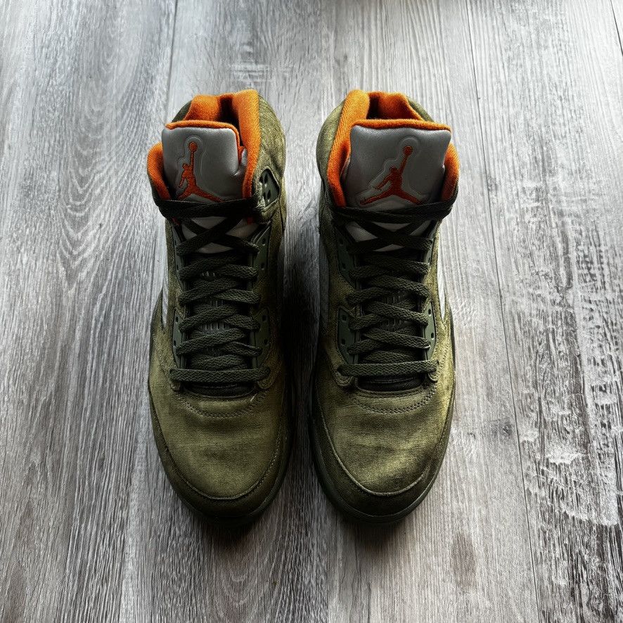 Jordan Brand NIKE • JORDAN 5 Retro "2024 Olive" (12.5M) Size US 12.5 / EU 45-46 - 4 Thumbnail