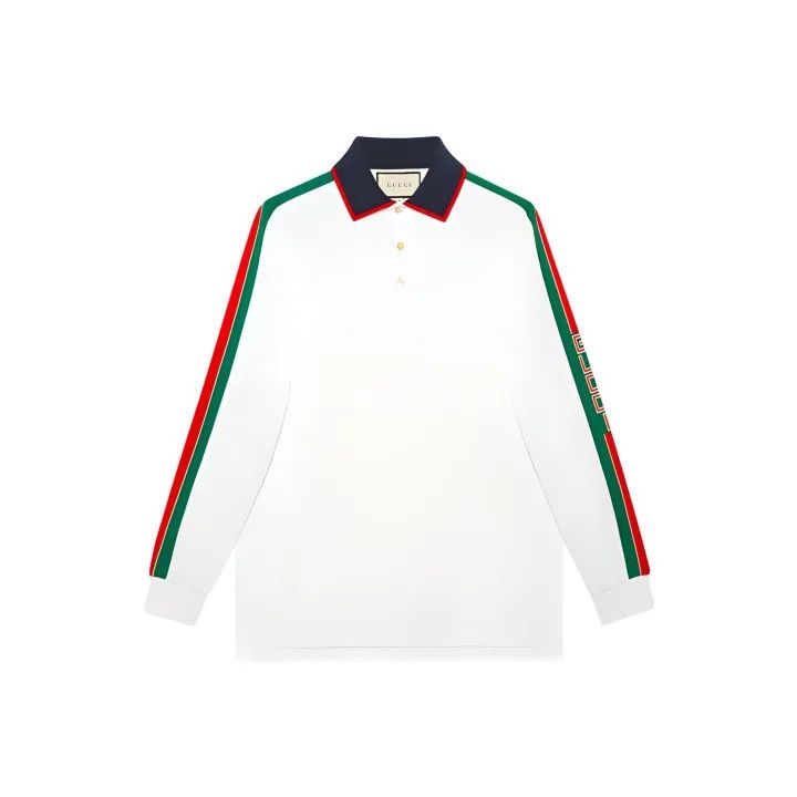 Gucci Gucci Classic Logo Long Sleeve Polo Shirt Size US S / EU 44-46 / 1 - 1 Thumbnail