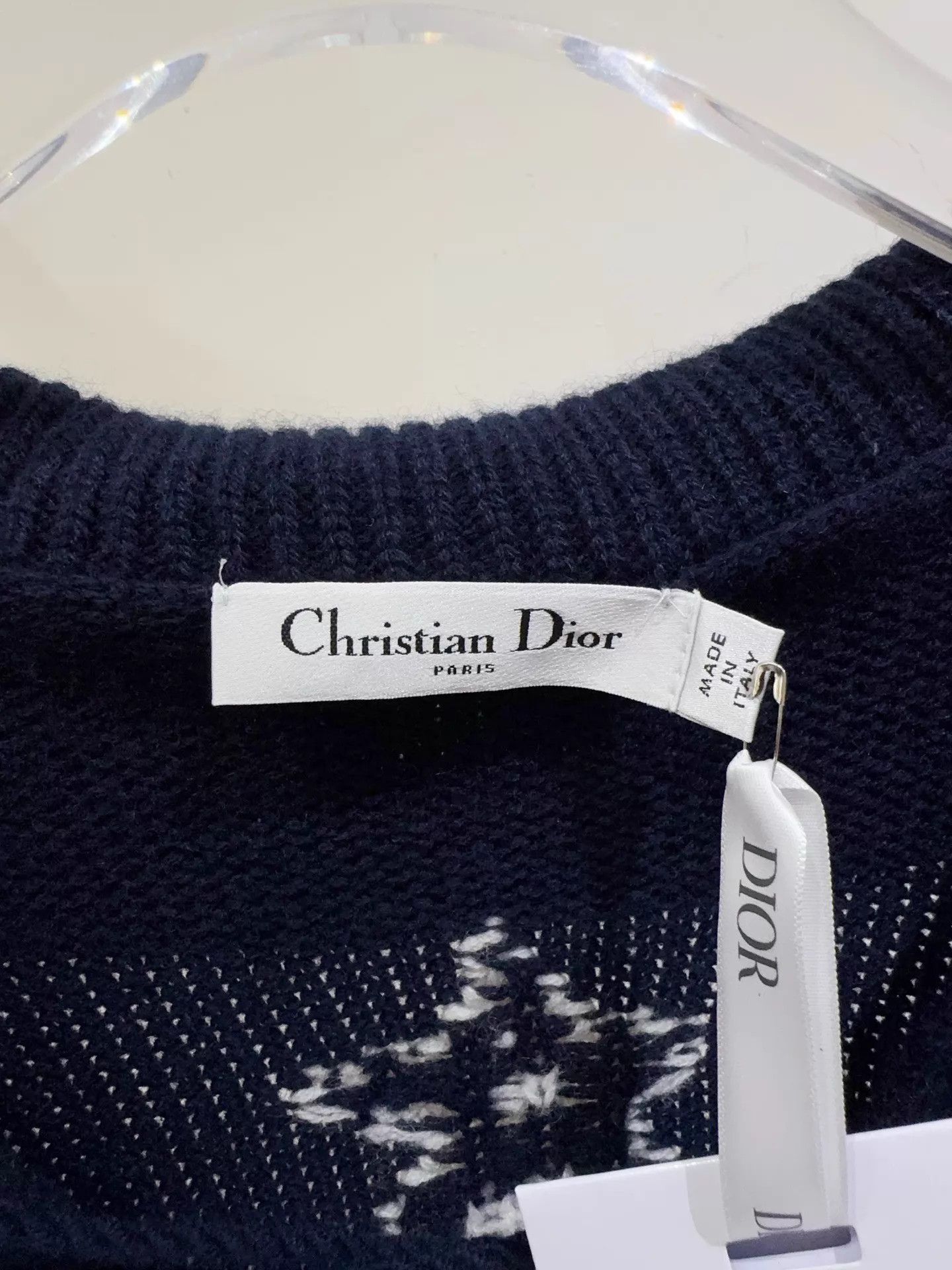 Dior Dior Navy Lucky Star Drawstring Cashmere Sweater F34 Size XS / US 0-2 / IT 36-38 - 2 Thumbnail