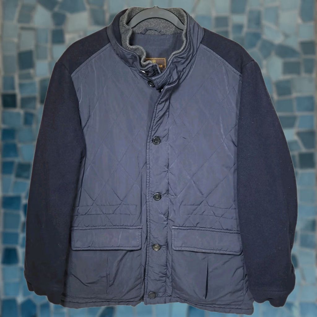 Vintage Gutteridge Dal 1878 Dark Navy Giubbotti Quilted Jacket Men's 54 Navy Wool Blend Lining Wool 54 Men Regular Size 54 Jacket Size US L / EU 52-54 / 3 - 1 Thumbnail