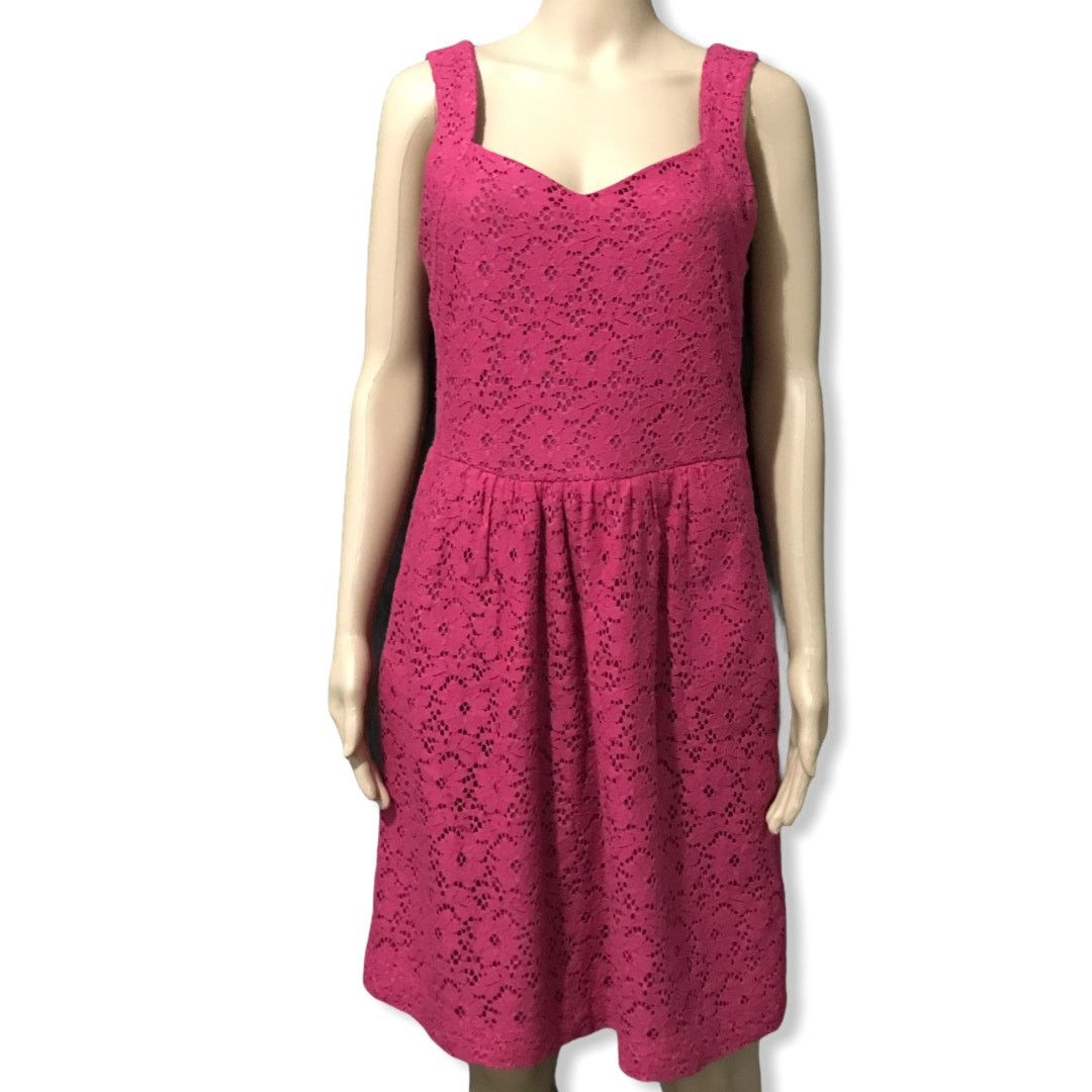 Anthropologie Anthropologie Deletta Silverfield Pink Lace Eyelet Dress M Size M / US 6-8 / IT 42-44 - 2 Thumbnail
