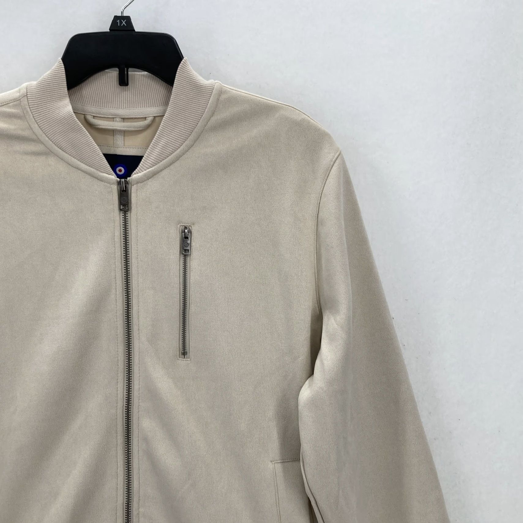 Ben Sherman Ben Sherman Jacket Mens M Beige Sueded Full Zip Bomber Casual Travel Size US M / EU 48-50 / 2 - 2 Thumbnail