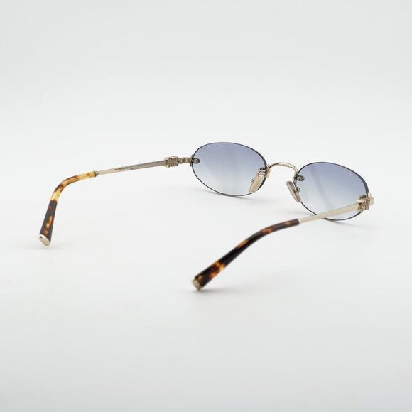 Miu Miu Miu Miu MUA54S ZVN80O Sunglasses Pale Gold Oval Frame Size ONE SIZE - 9 Thumbnail