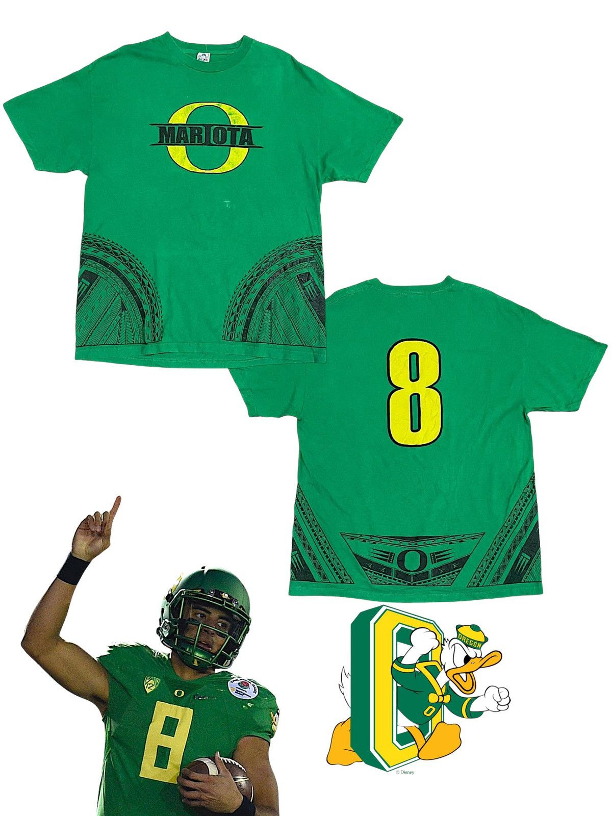 Alstyle Marcus Mariota 8 Oregon Ducks University Quarterback Ts Size US XL / EU 56 / 4 - 1 Thumbnail
