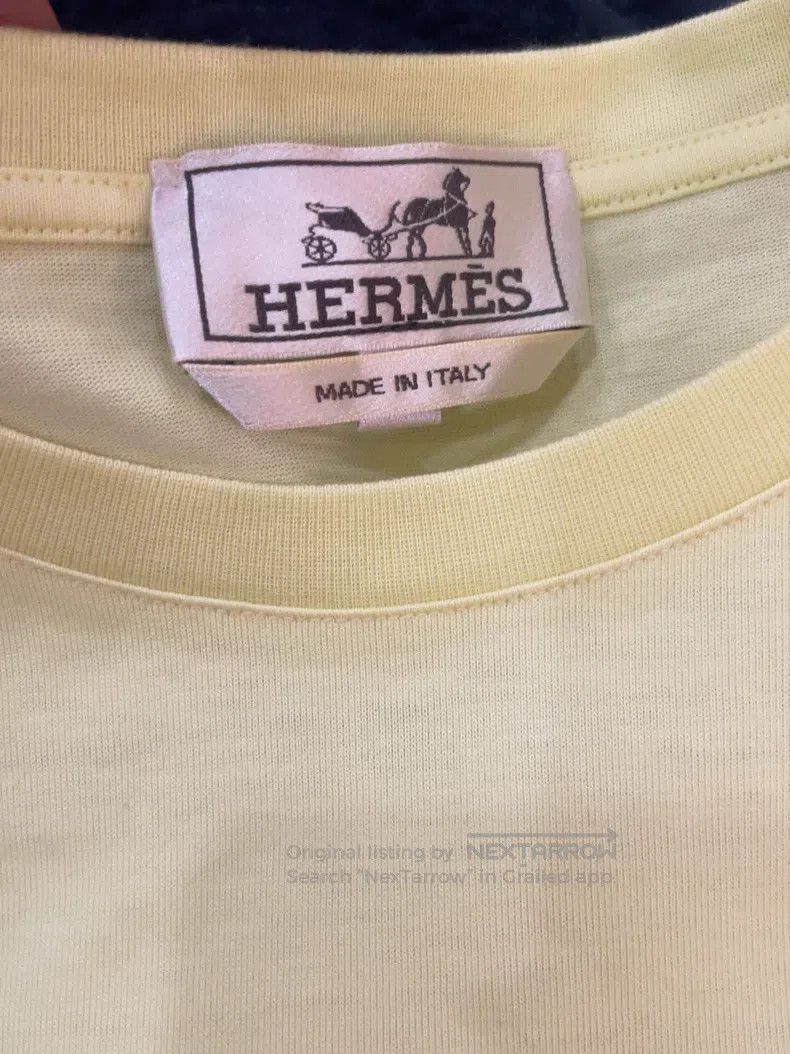 Hermes Hermes Men's short-sleeve T-shirt, light yellow, robot pri Size US XXL / EU 58 / 5 - 3 Thumbnail