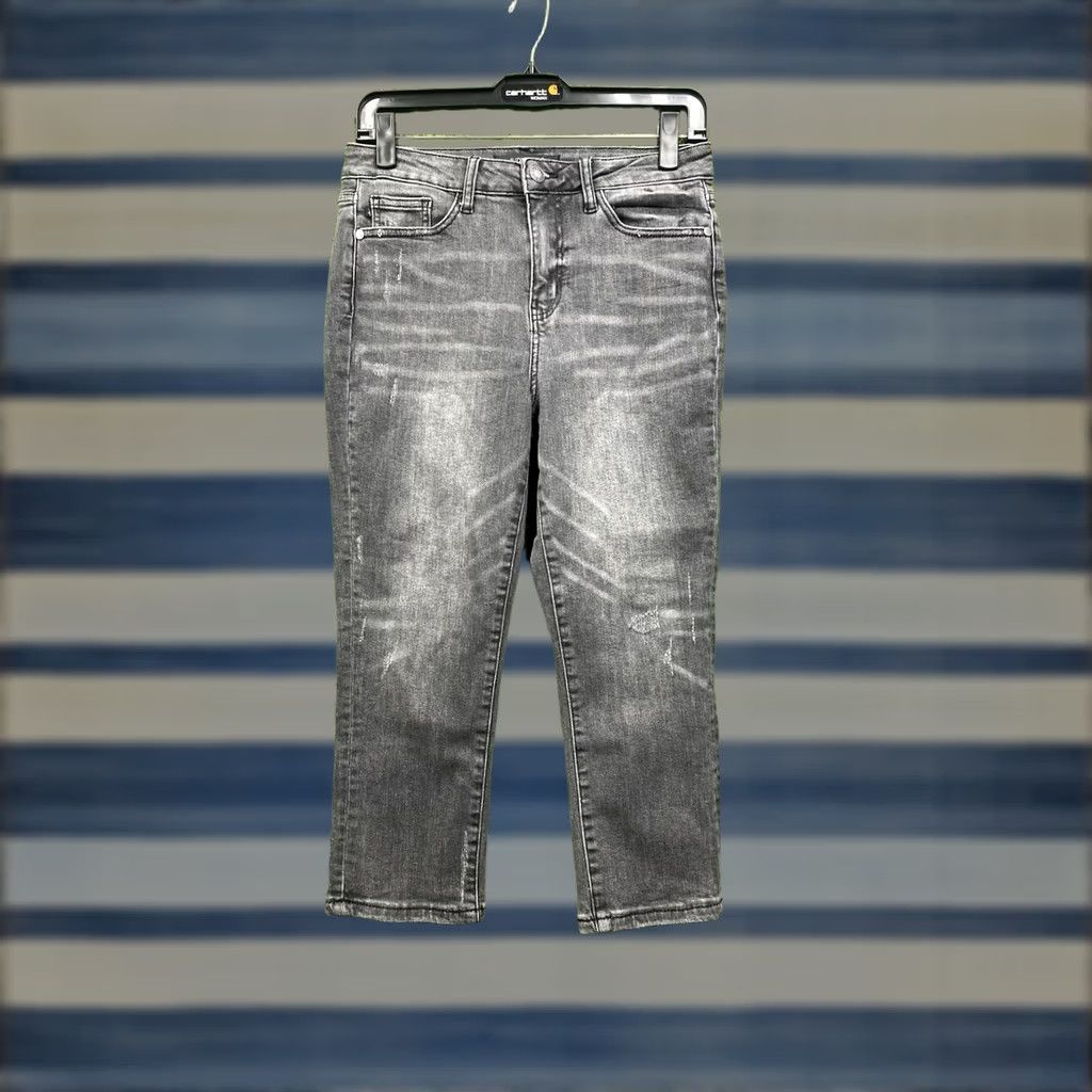 Denime Judy Blue Jeans Womens 5/27 Skinny Fit Capri Black Denim 28x20 JB82250DK-PL Size 27" / US 4 / IT 40 - 1 Thumbnail