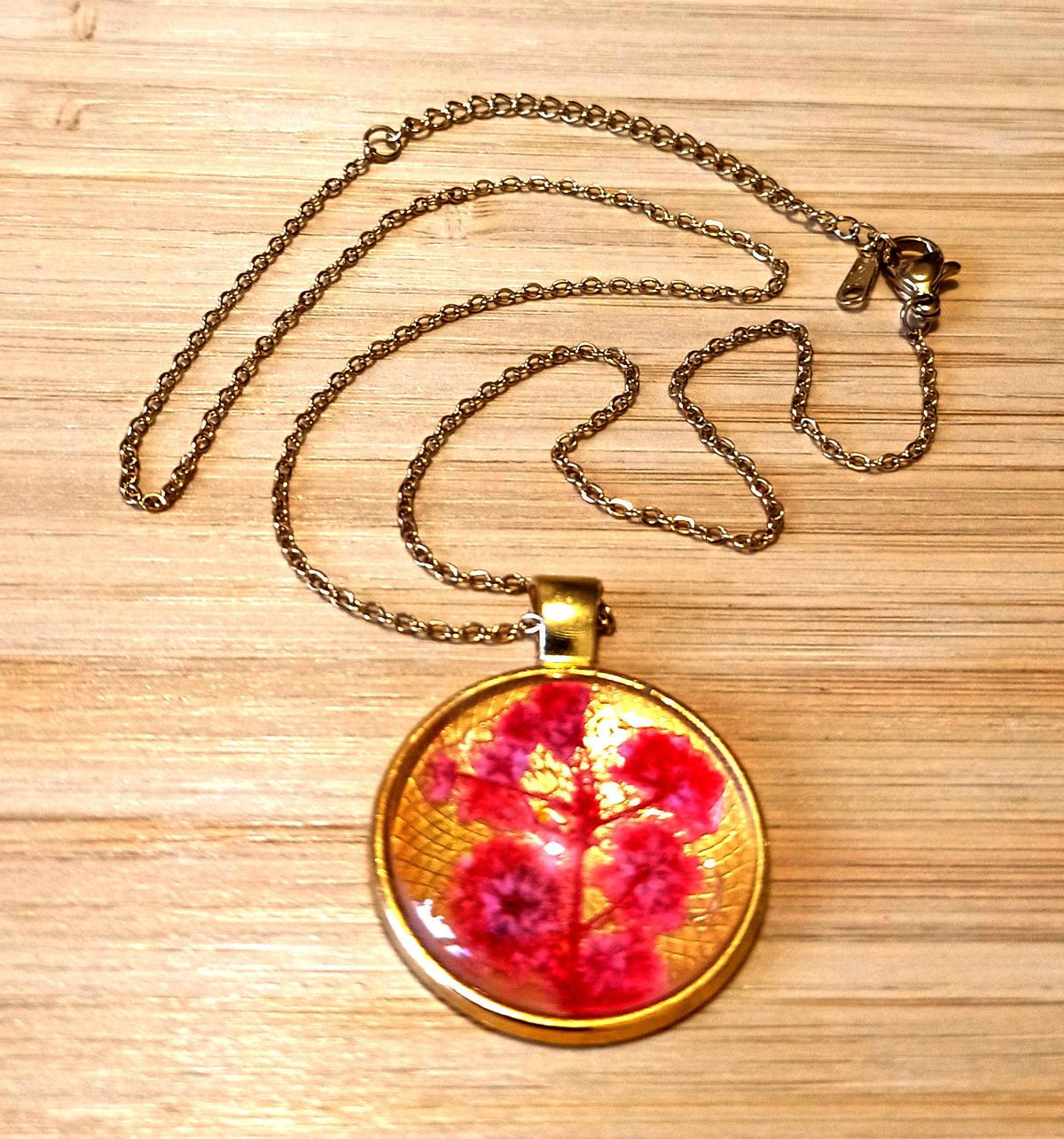 Hysteric Glamour × Vintage Stunning Flower Natural Plant Gold Necklace Unique RARE Size ONE SIZE - 6 Thumbnail