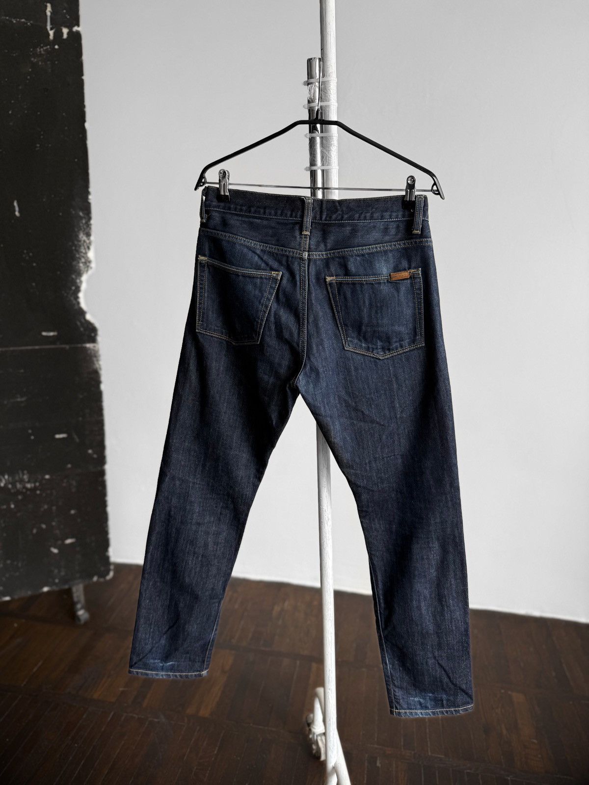 Carhartt Carhartt WIP Mens Vice Dark Blue Raw Denim Jeans Size US 32 / EU 48 - 2 Thumbnail