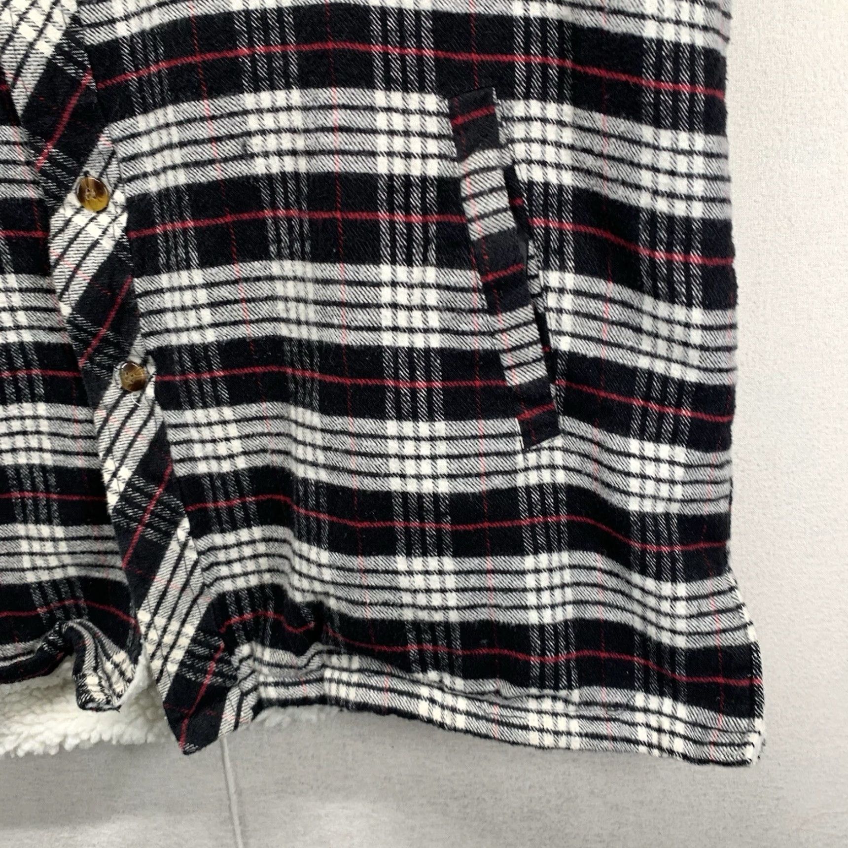 Vintage VINTAGE Men's Sherpa Lined Button Front Plaid Jacket Heavyweight Work Wear Large Size US L / EU 52-54 / 3 - 7 Thumbnail