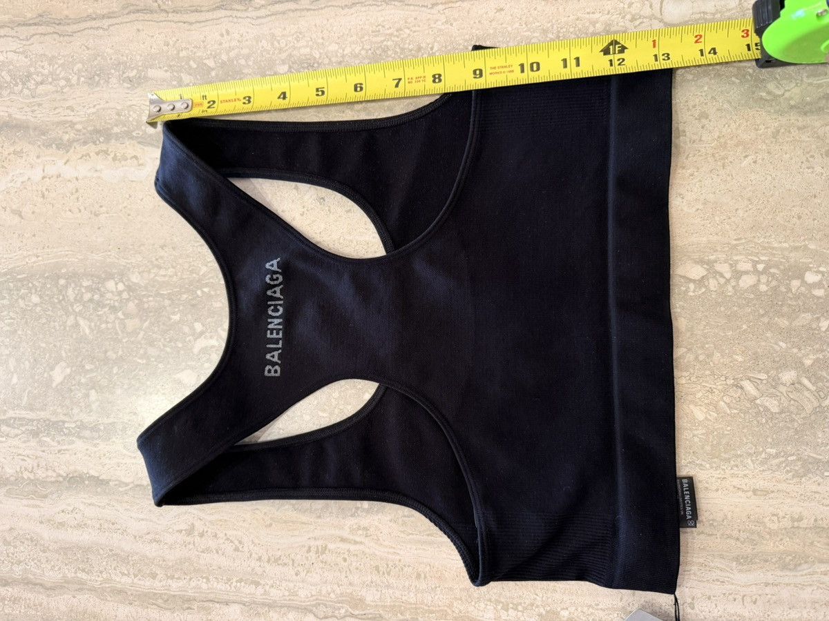 Balenciaga NWT Balenciaga Black Sports Bra Back Logo Top Women’s Size 2 Size S / US 4 / IT 40 - 9 Thumbnail