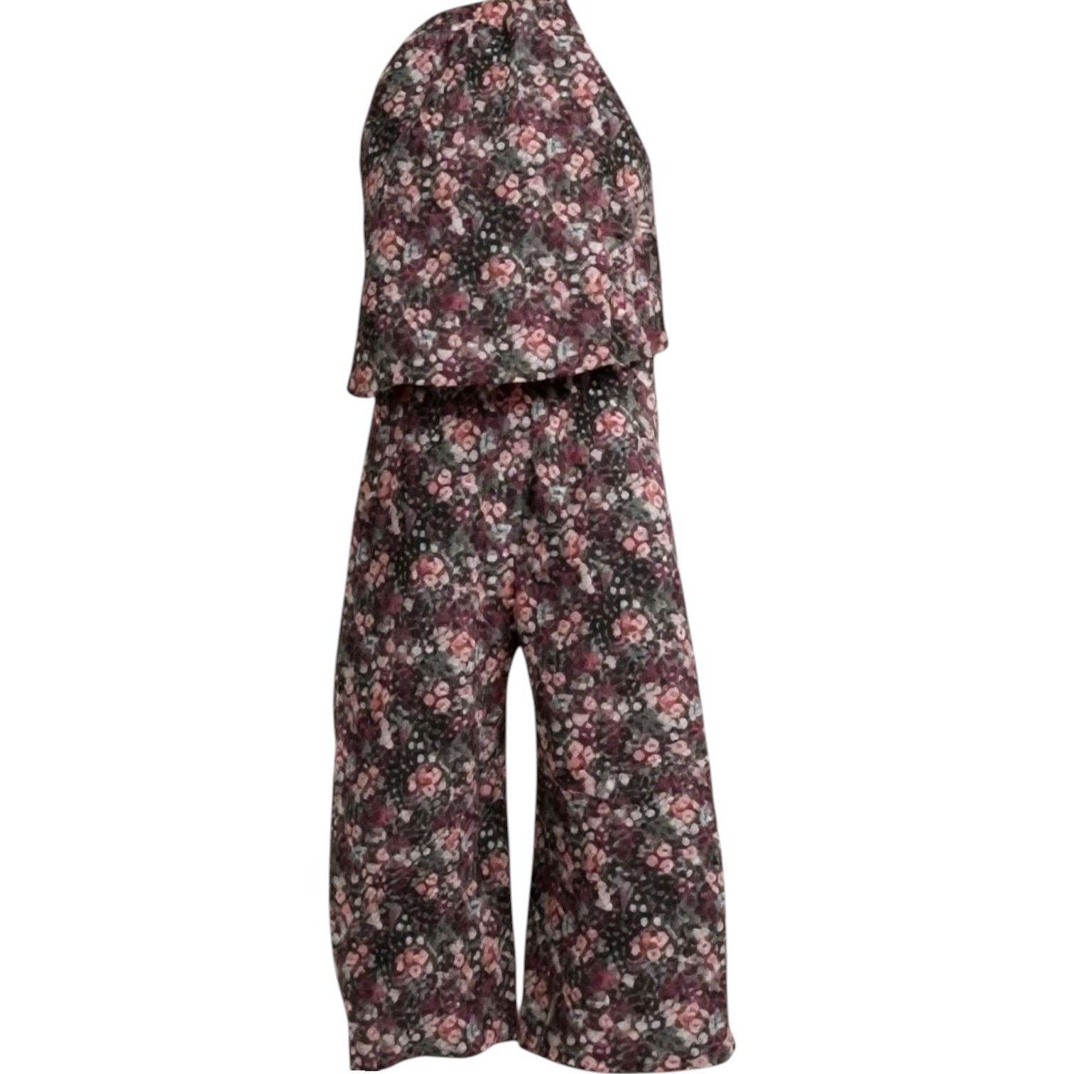 Other Leota Skyler Cropped in Confetti Floral Purple Jumpsuit, M Size 30" / US 8 / IT 44 - 1 Thumbnail