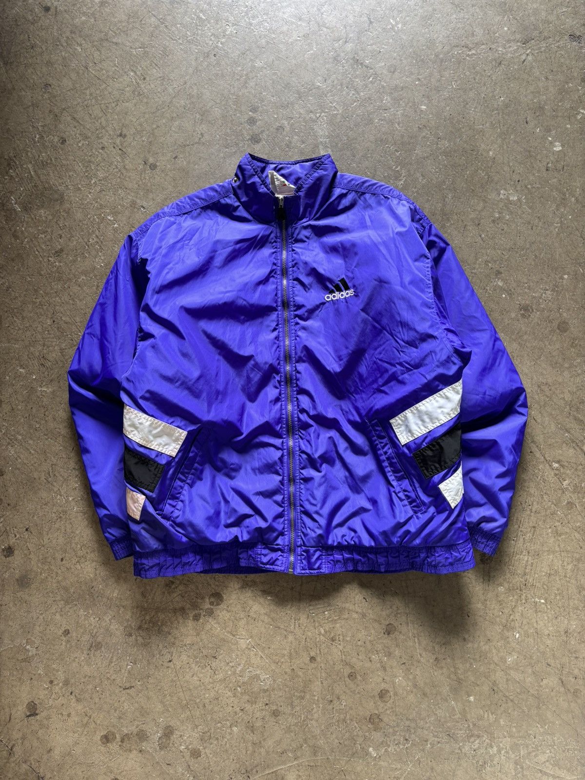 Adidas Vintage Adidas Purple Puffer Jacket Size US L / EU 52-54 / 3 - 1 Thumbnail