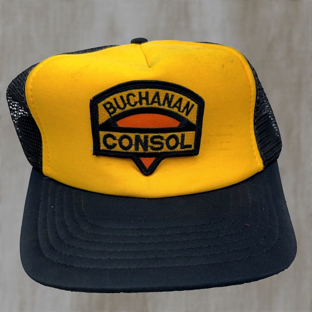 Coal VINTAGE Consol Trucker Hat Cap USA Coal Mining Buchanan Patch 90s Black Snapback Mens Size ONE SIZE - 1 Thumbnail