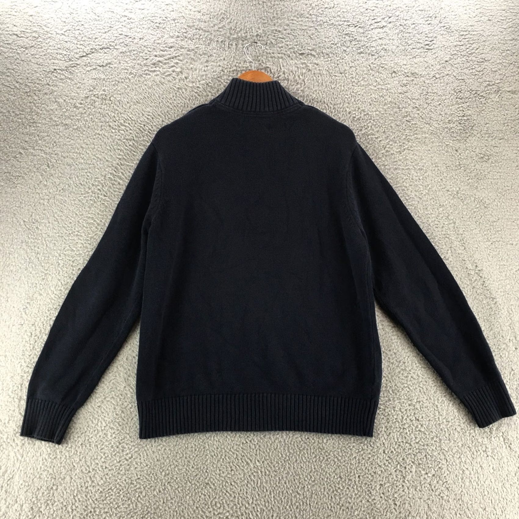 Eddie Bauer Eddie Bauer Pullover Sweater Mens Large Blue Knit Cotton Long Sleeve 1/4 Zip Size US L / EU 52-54 / 3 - 7 Thumbnail