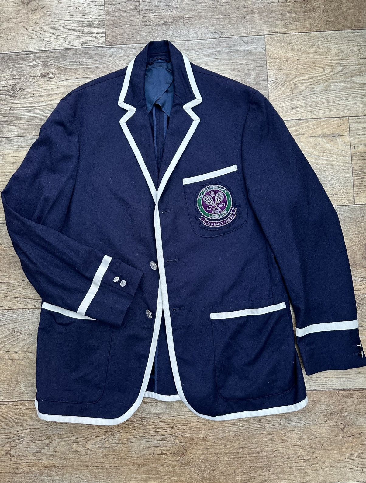 Polo Ralph Lauren Wimbledon Tennis line judge blazer, tie and cap Size 40S - 5 Thumbnail