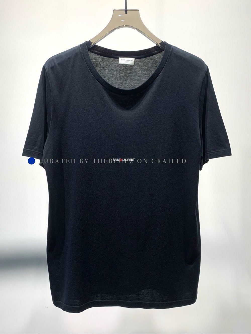 Saint Laurent Paris Black Logo T-Shirt in Size XL Size US XL / EU 56 / 4 - 1 Thumbnail